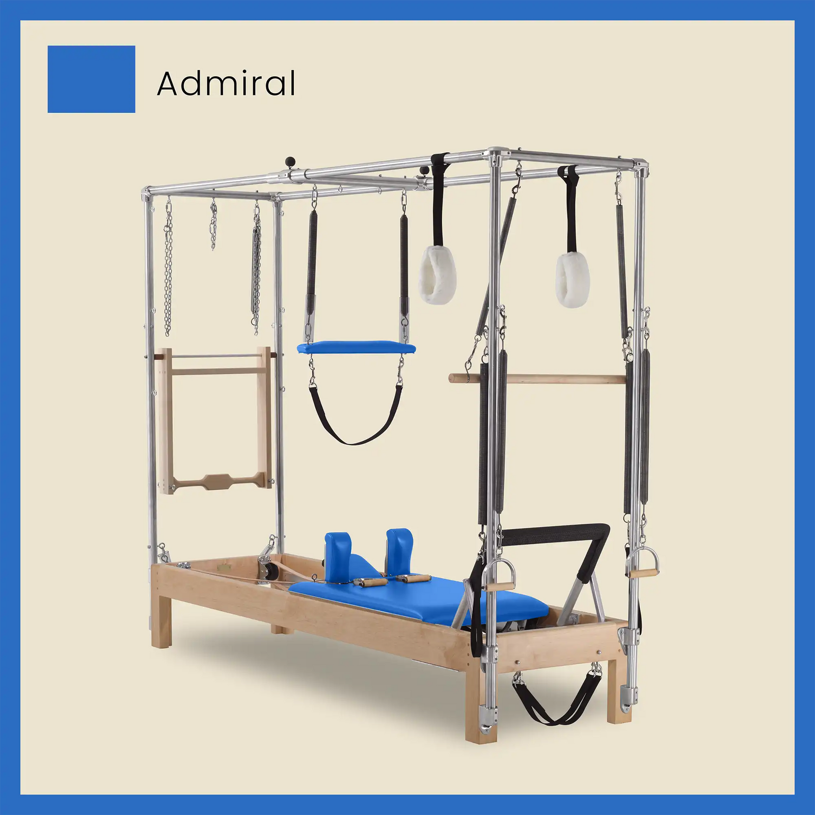 86" Instant Full Cadillac Conversion with Full Elevated Bed Designer Wood Universal Pilates Reformer