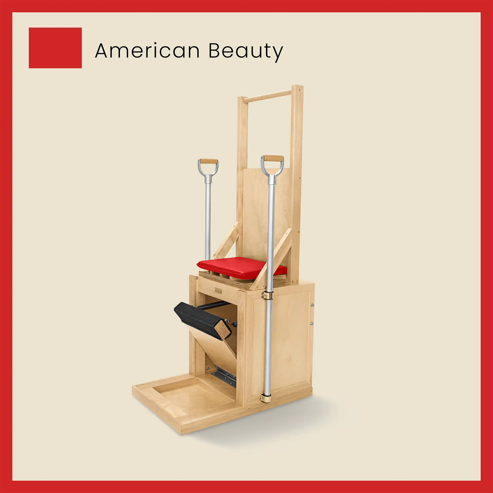 red pilates high chair