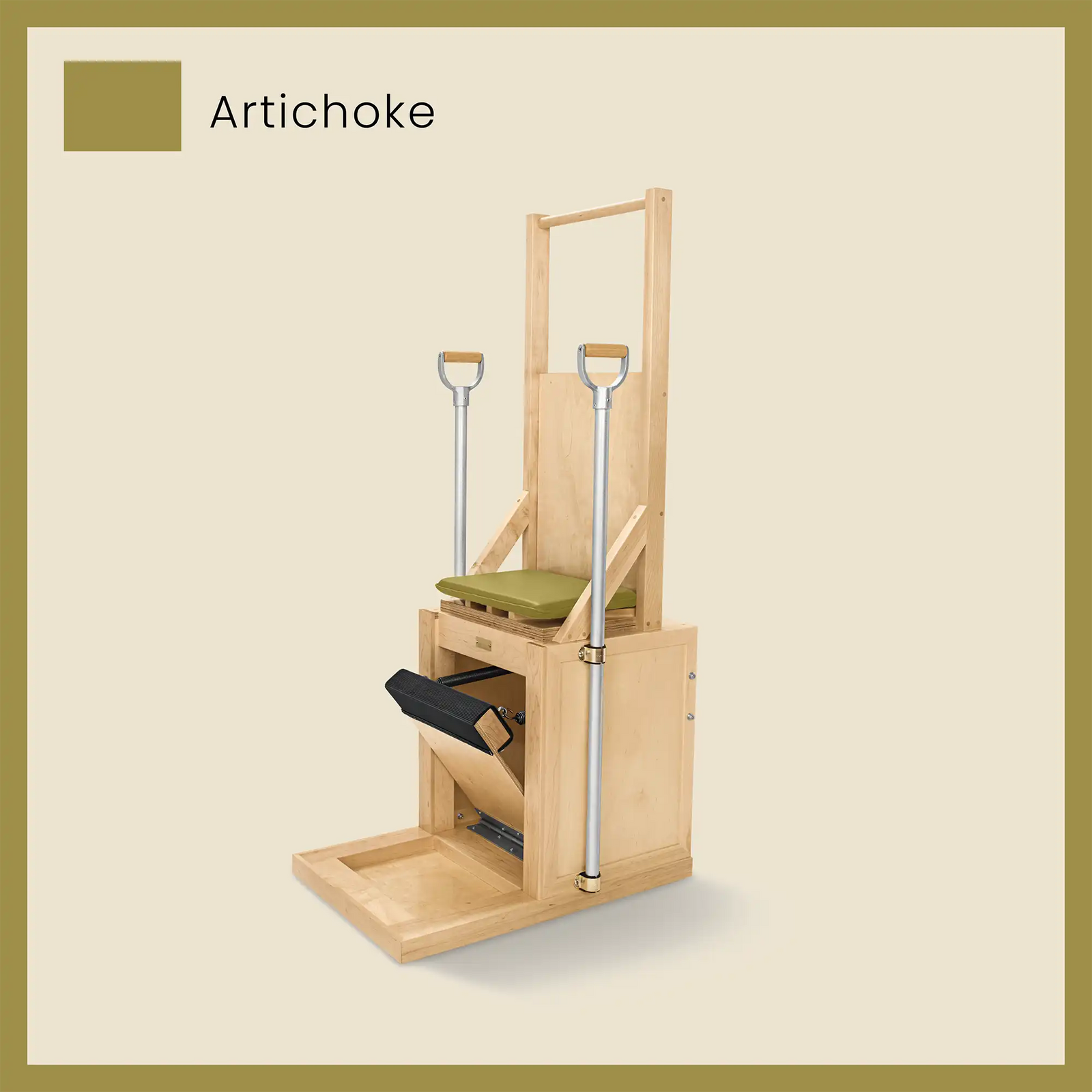 khaki pilates high chair