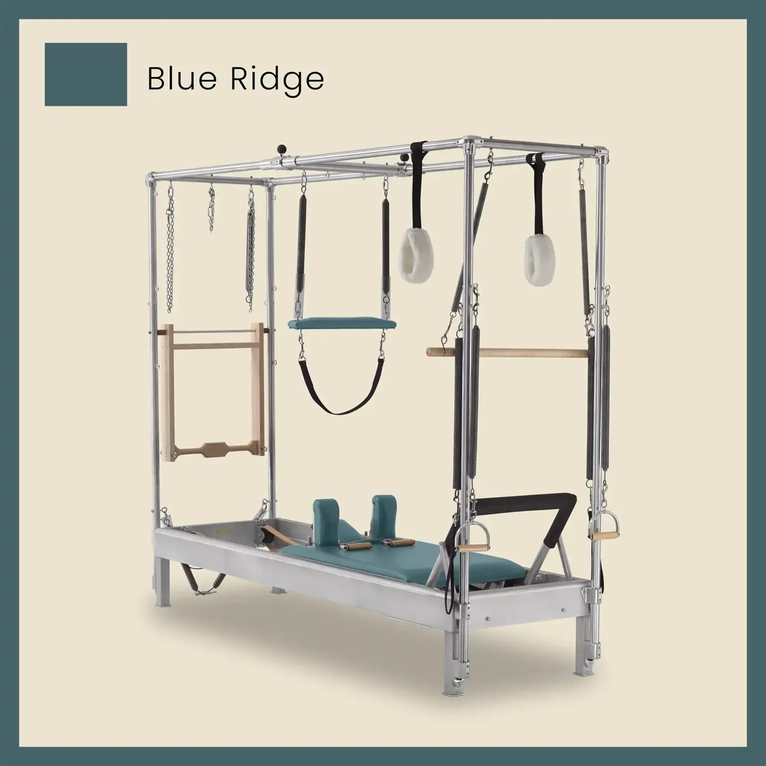 Pilates Reformer Cadillac Combo - Aluminum Reformer with Full Cadillac Conversion, Insert Bed