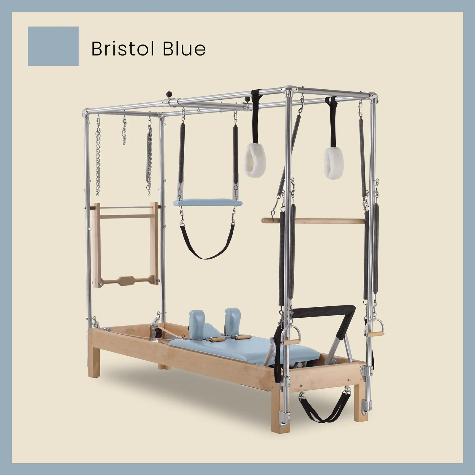 86" Instant Full Cadillac Conversion with Full Elevated Bed Designer Wood Universal Pilates Reformer