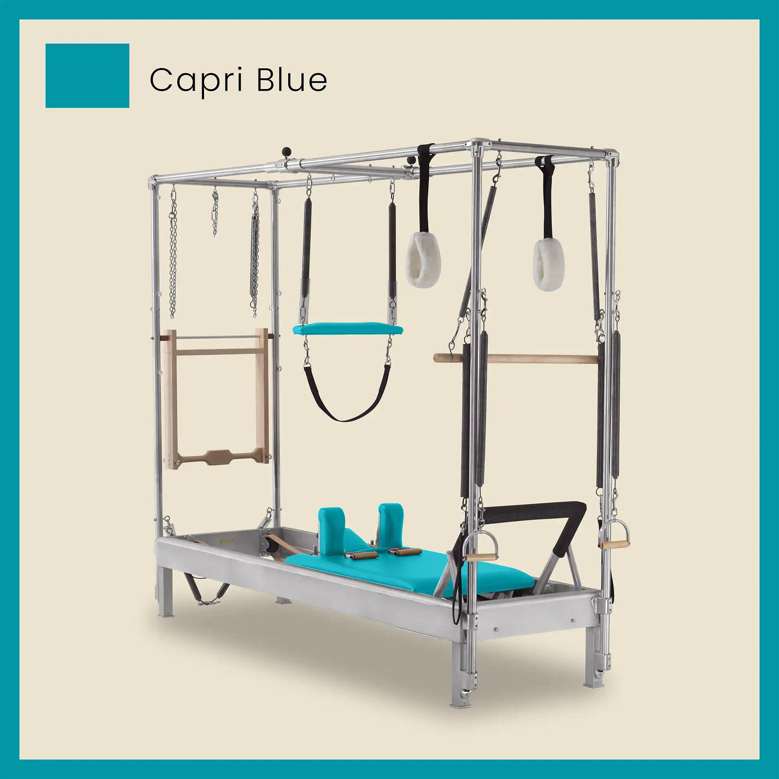 Pilates Reformer Cadillac Combo - Aluminum Reformer with Full Cadillac Conversion, Insert Bed