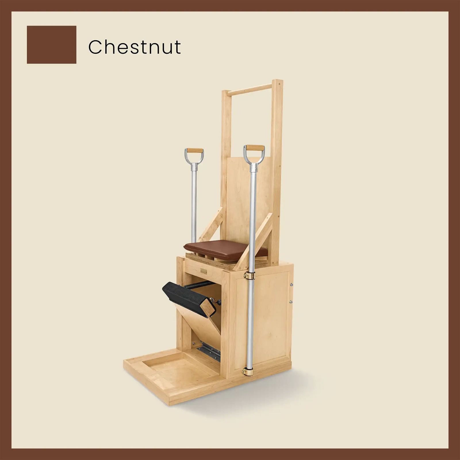 chestnut brown pilates high chair