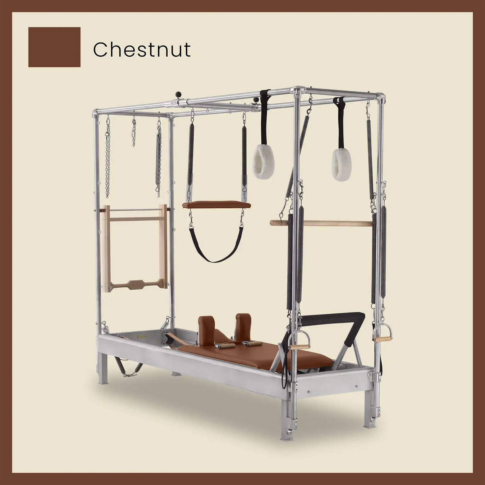 Pilates Reformer Cadillac Combo - Aluminum Reformer with Full Cadillac Conversion, Insert Bed