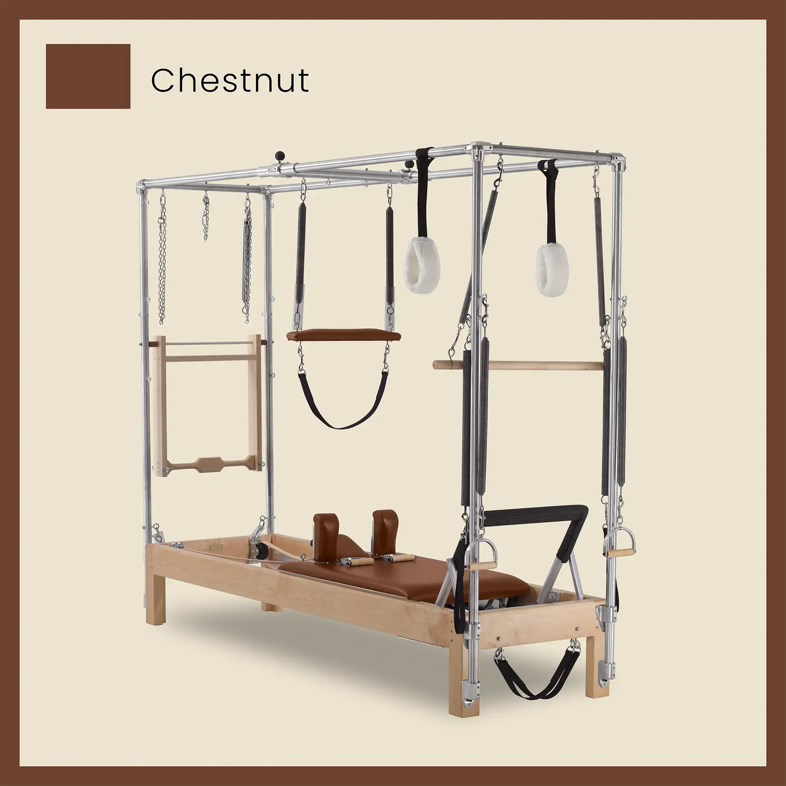 86" Instant Full Cadillac Conversion with Full Elevated Bed Designer Wood Universal Pilates Reformer