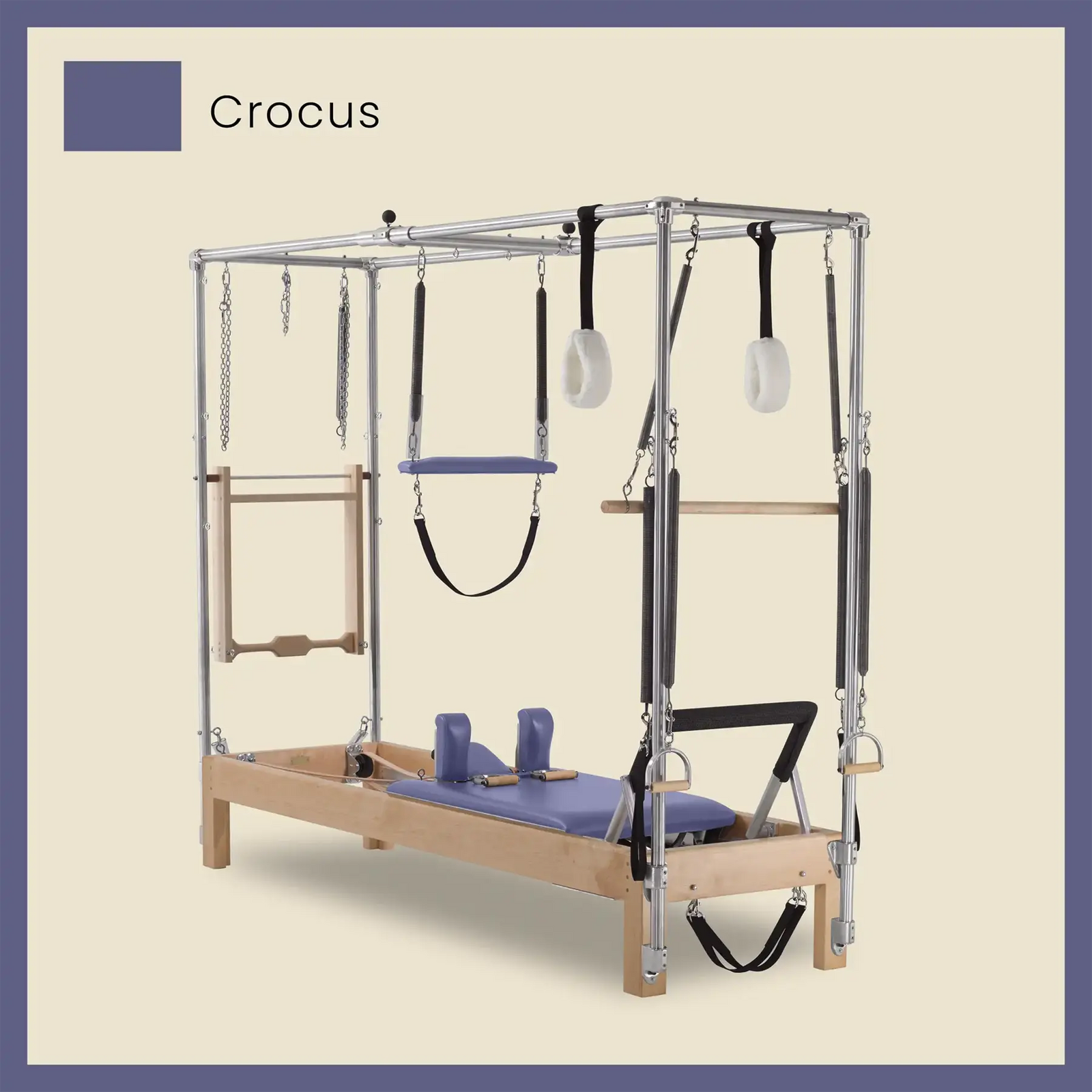 Pilates Reformer Cadillac Combo - Maple Wood Reformer with Full Cadillac Conversion, Insert Bed