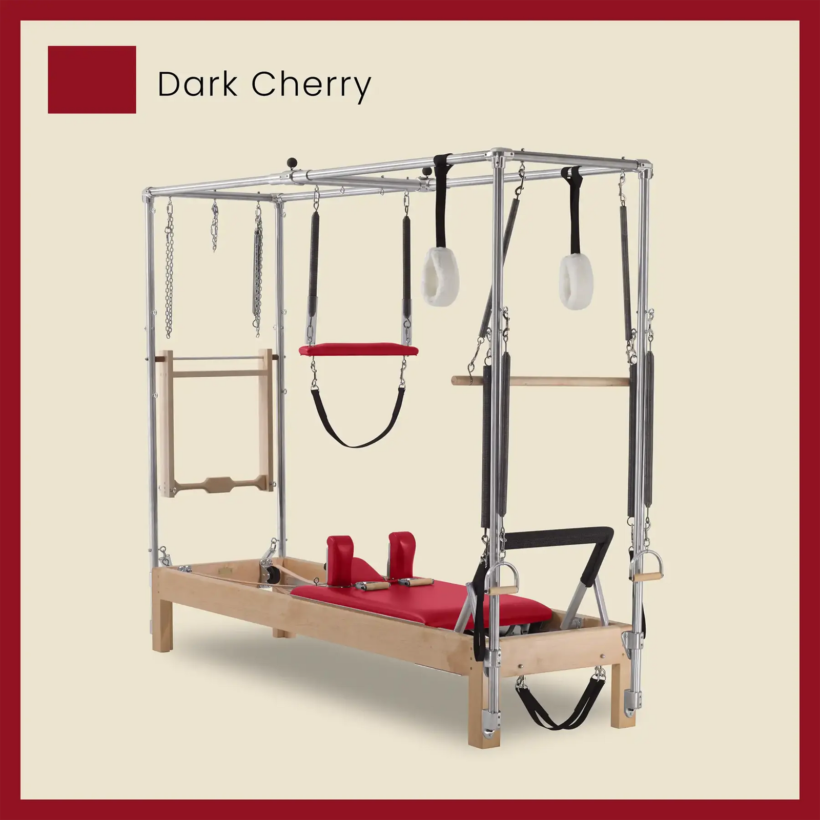 Pilates Reformer Cadillac Combo - Maple Wood Reformer with Full Cadillac Conversion, Insert Bed