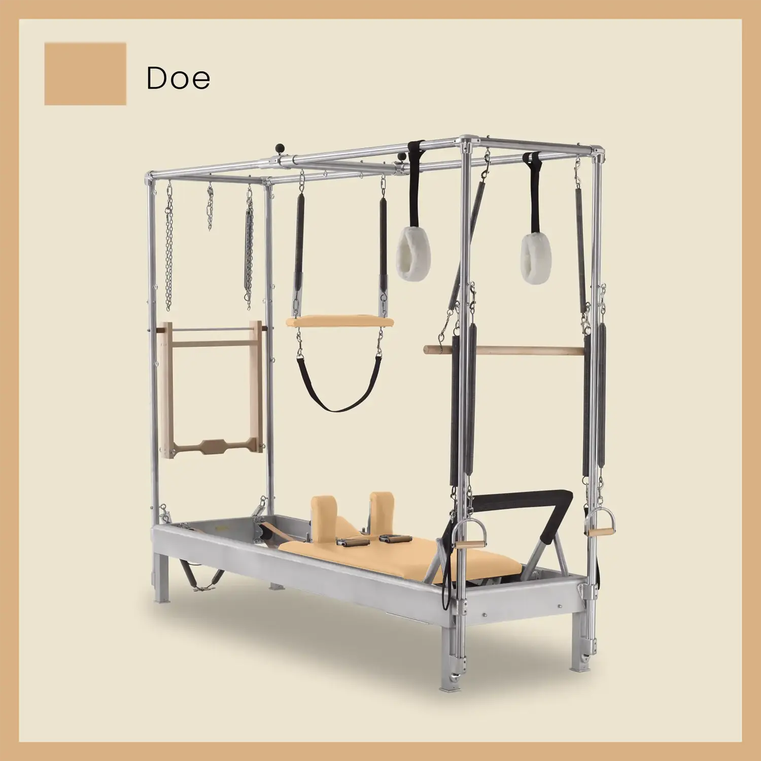 Pilates Reformer Cadillac Combo - Aluminum Reformer with Full Cadillac Conversion, Insert Bed