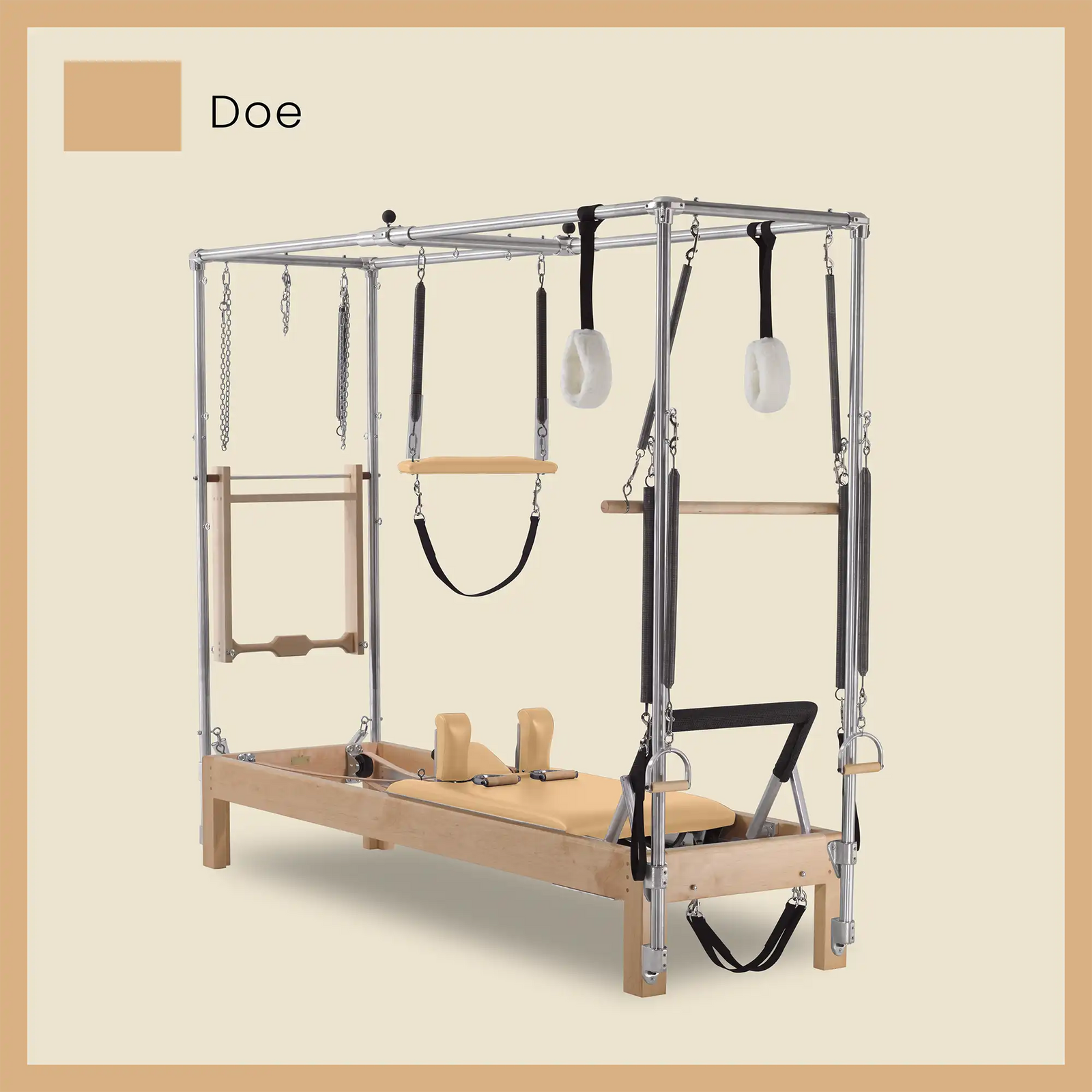 86" Instant Full Cadillac Conversion with Full Elevated Bed Designer Wood Universal Pilates Reformer