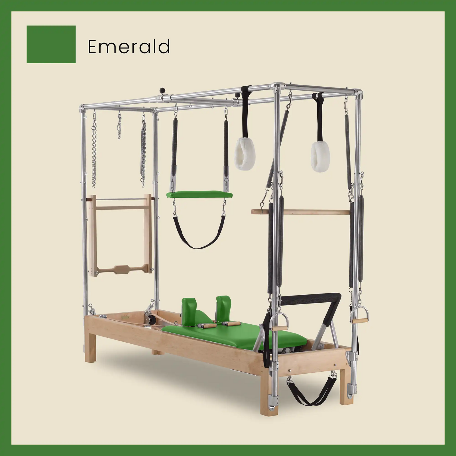 86" Instant Full Cadillac Conversion with Full Elevated Bed Designer Wood Universal Pilates Reformer