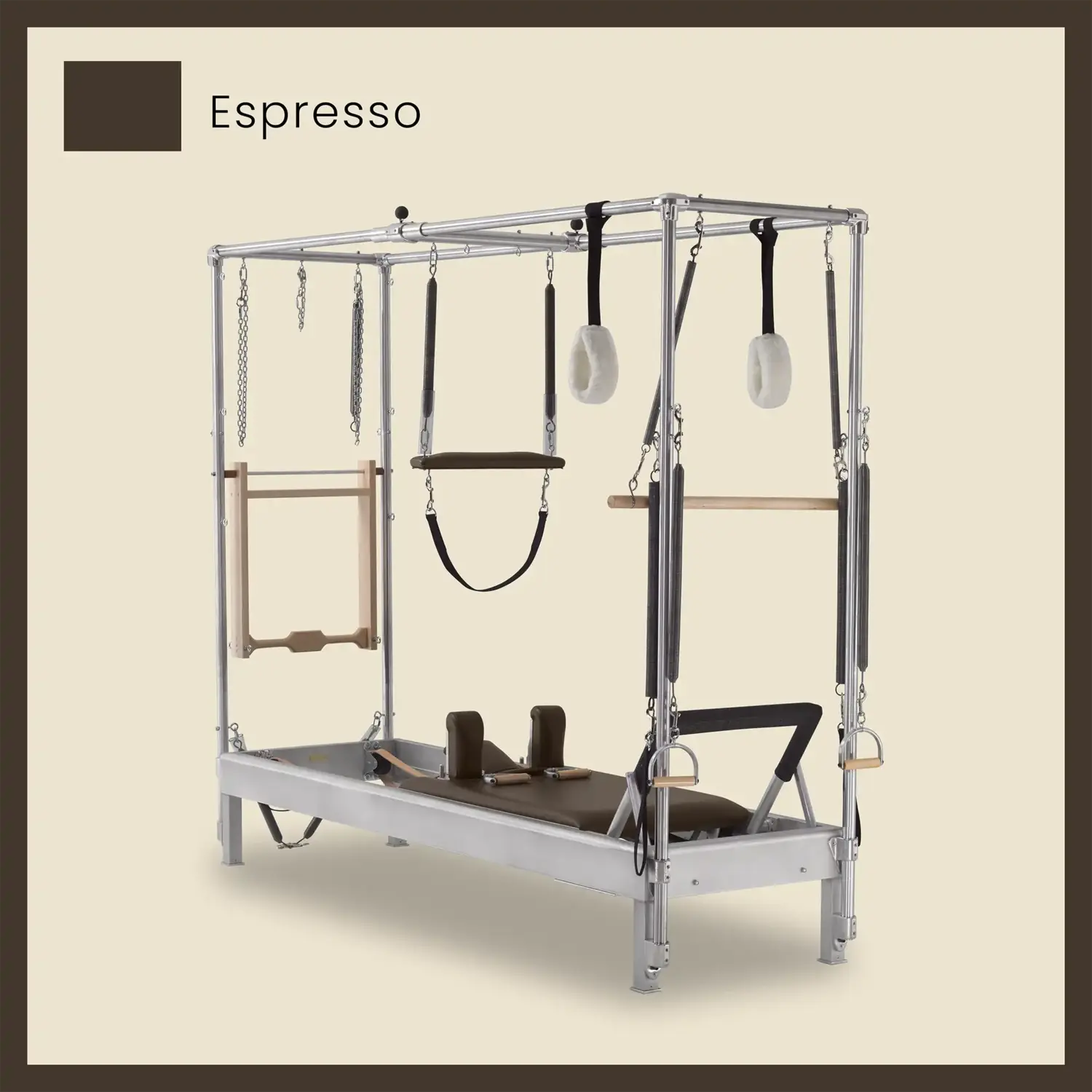 Pilates Reformer Cadillac Combo - Aluminum Reformer with Full Cadillac Conversion, Insert Bed