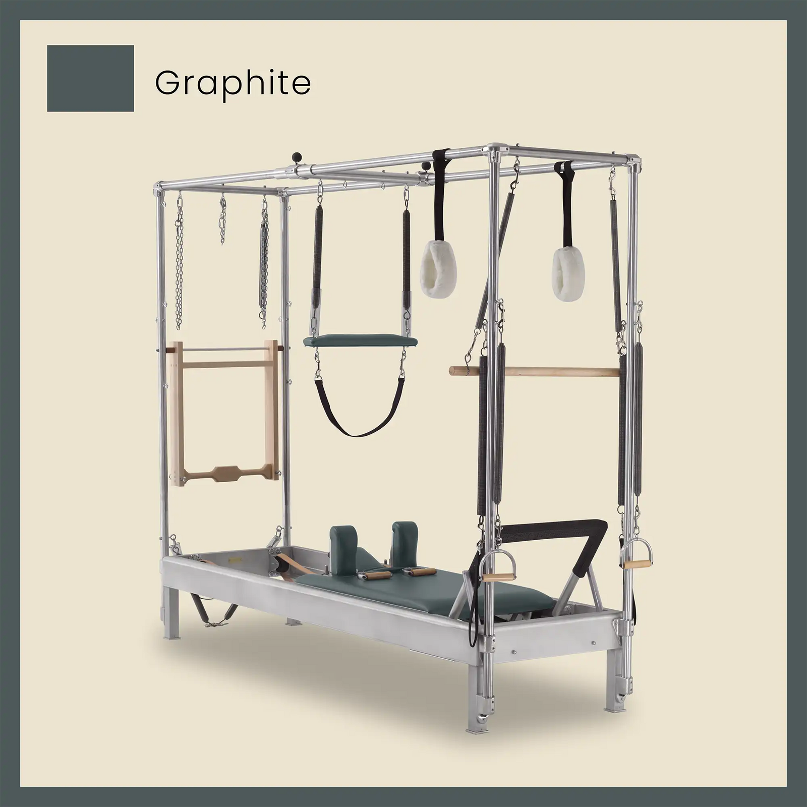 Pilates Reformer Cadillac Combo - Aluminum Reformer with Full Cadillac Conversion, Insert Bed