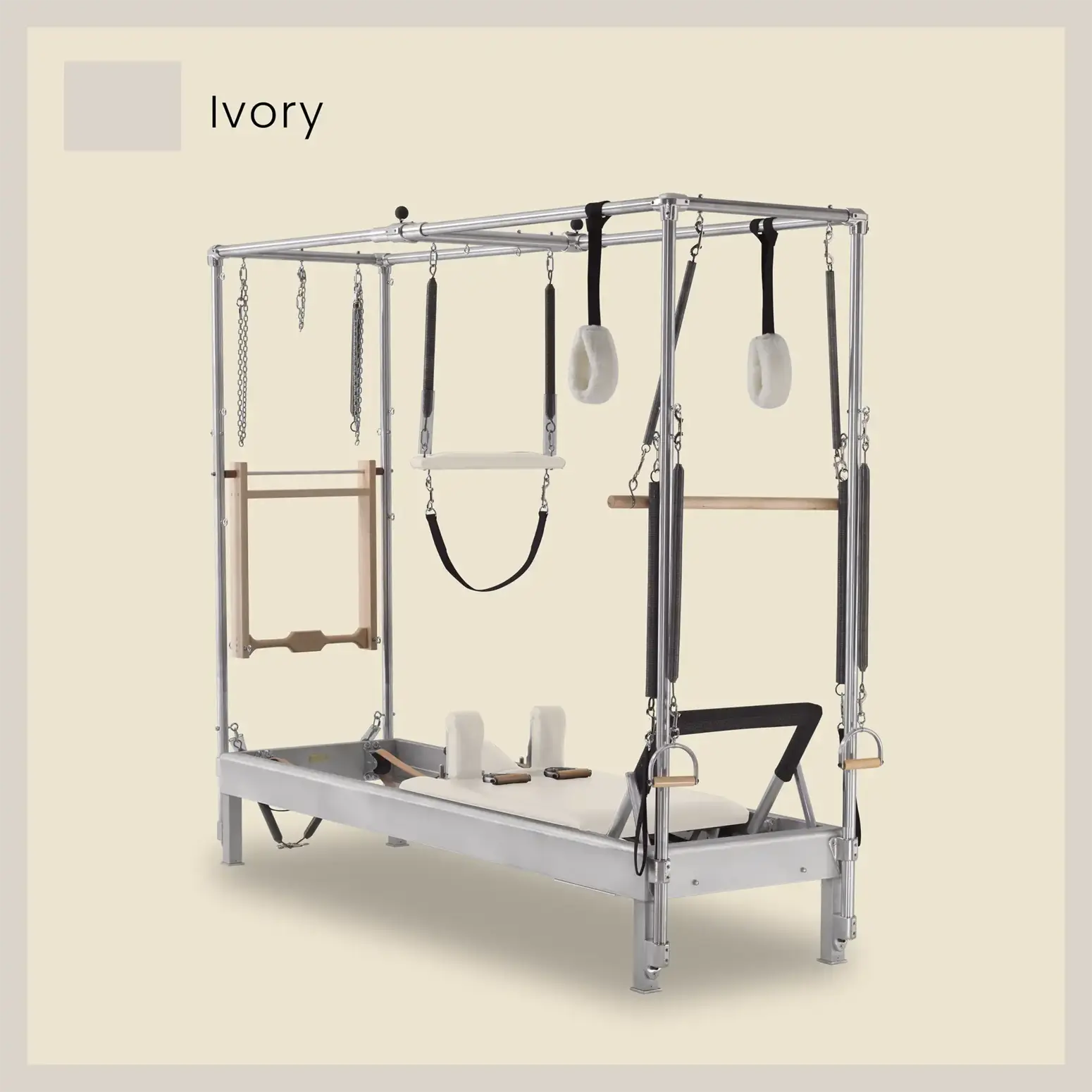 Pilates Reformer Cadillac Combo - Aluminum Reformer with Full Cadillac Conversion, Insert Bed