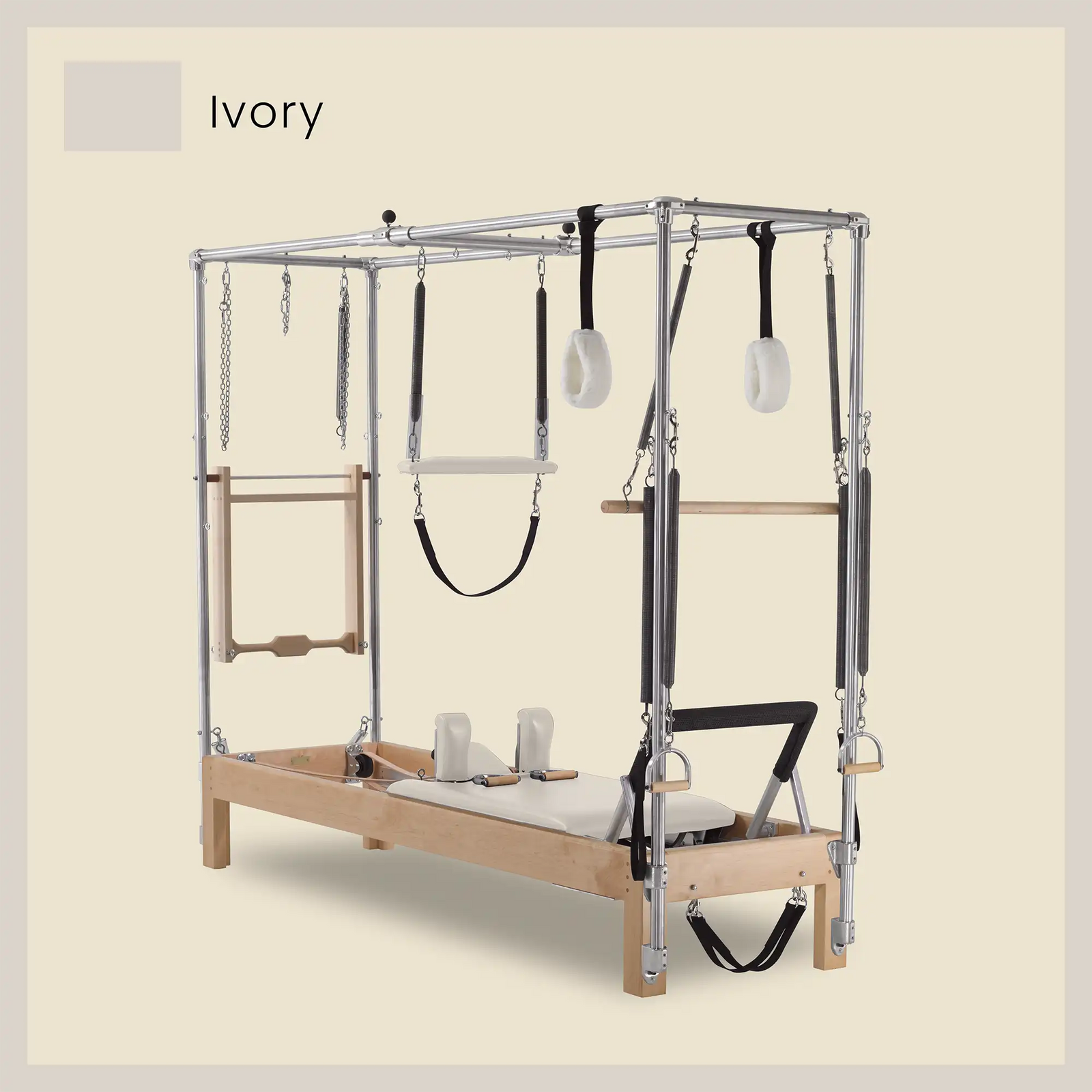 86" Instant Full Cadillac Conversion with Full Elevated Bed Designer Wood Universal Pilates Reformer