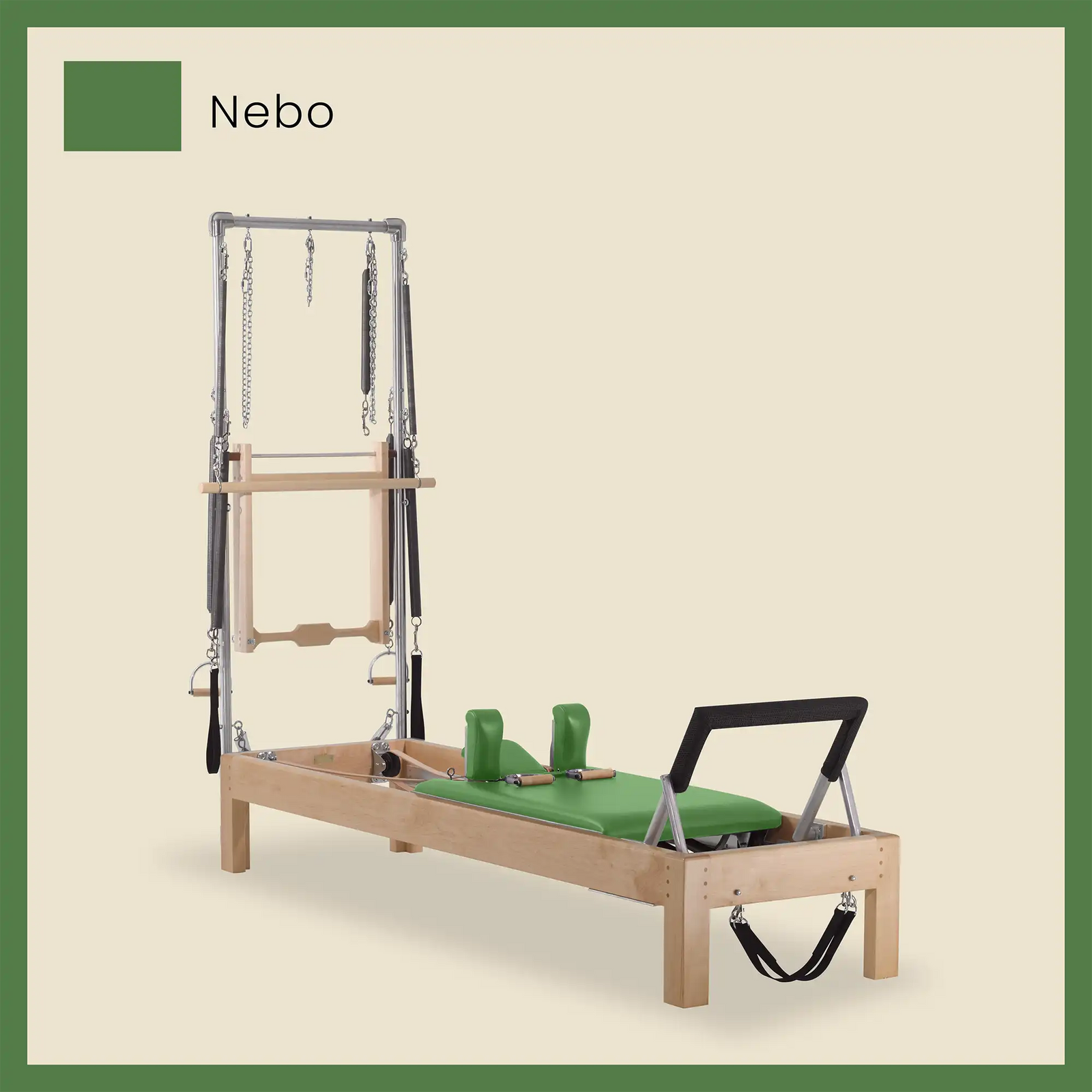 89" Instant Half Cadillac Conversion with Raised Full Bed Designer Wood Universal Pilates Reformer