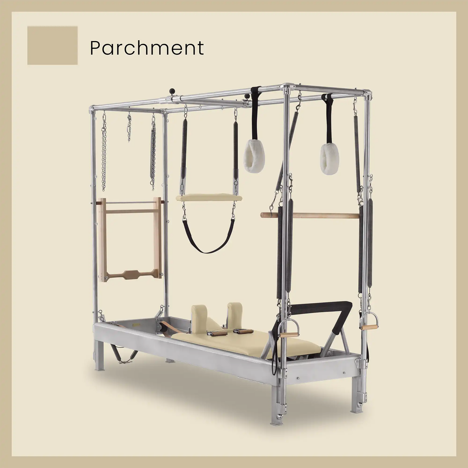 Pilates Reformer Cadillac Combo - Aluminum Reformer with Full Cadillac Conversion, Insert Bed