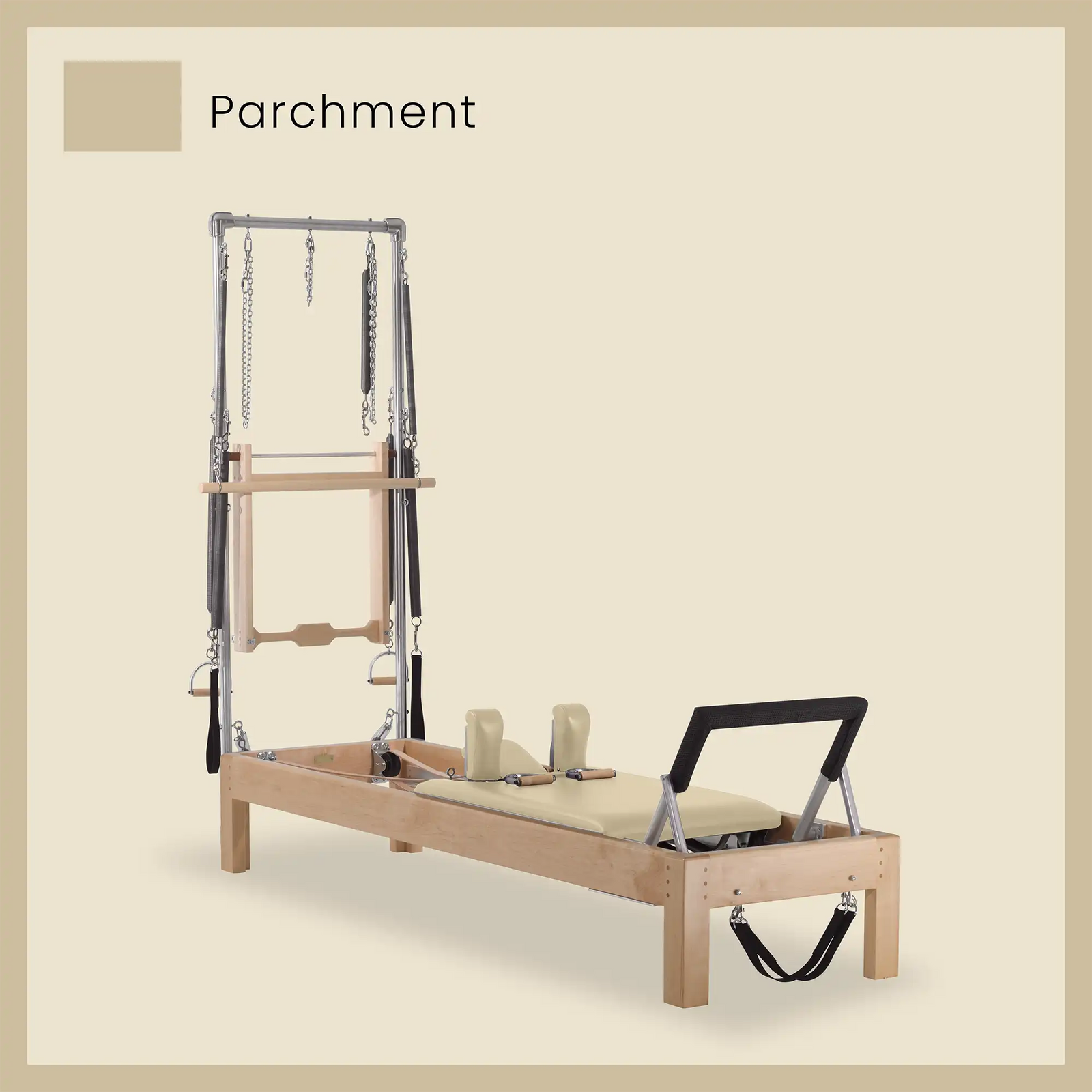 89" Instant Half Cadillac Conversion with Raised Full Bed Designer Wood Universal Pilates Reformer