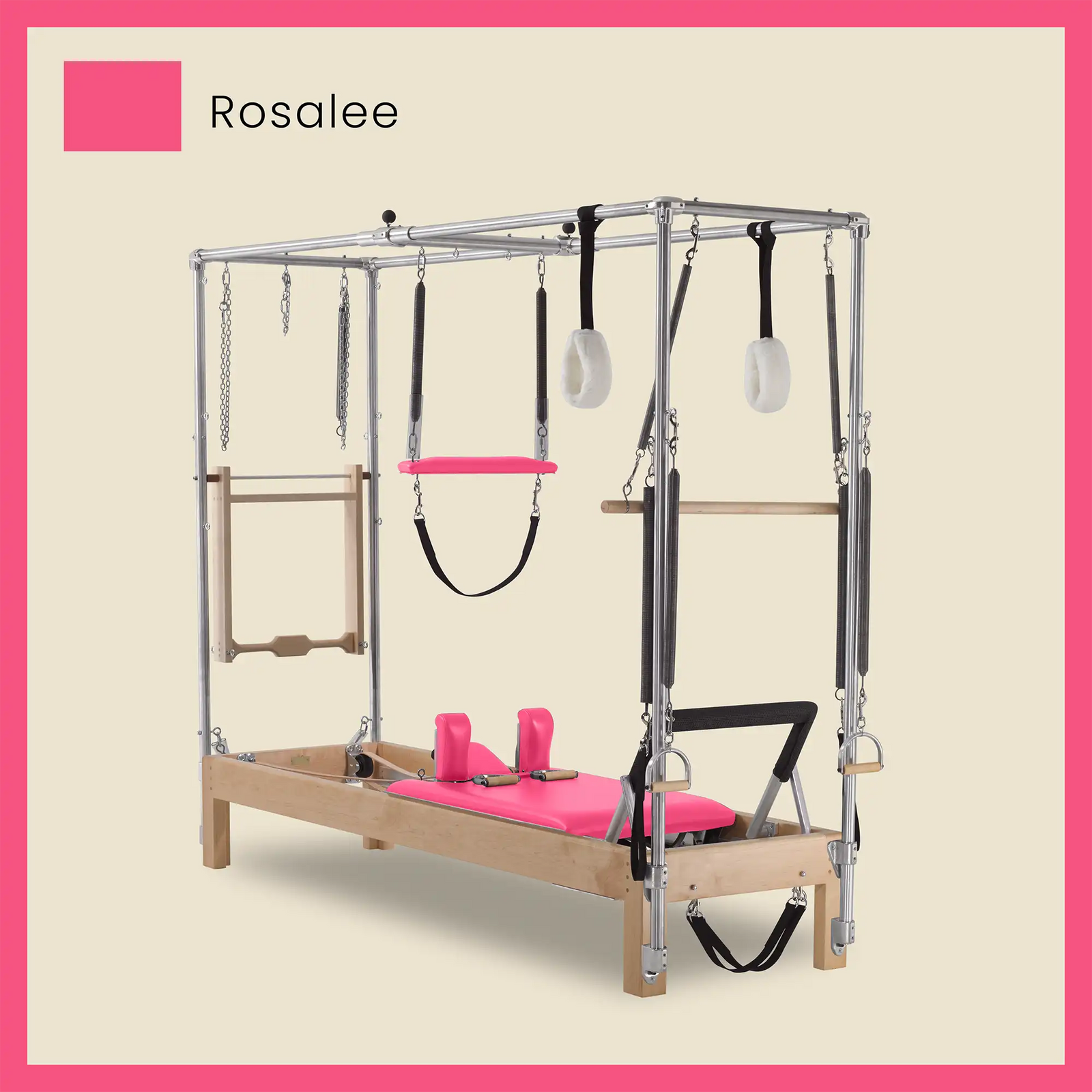 86" Instant Full Cadillac Conversion with Full Elevated Bed Designer Wood Universal Pilates Reformer