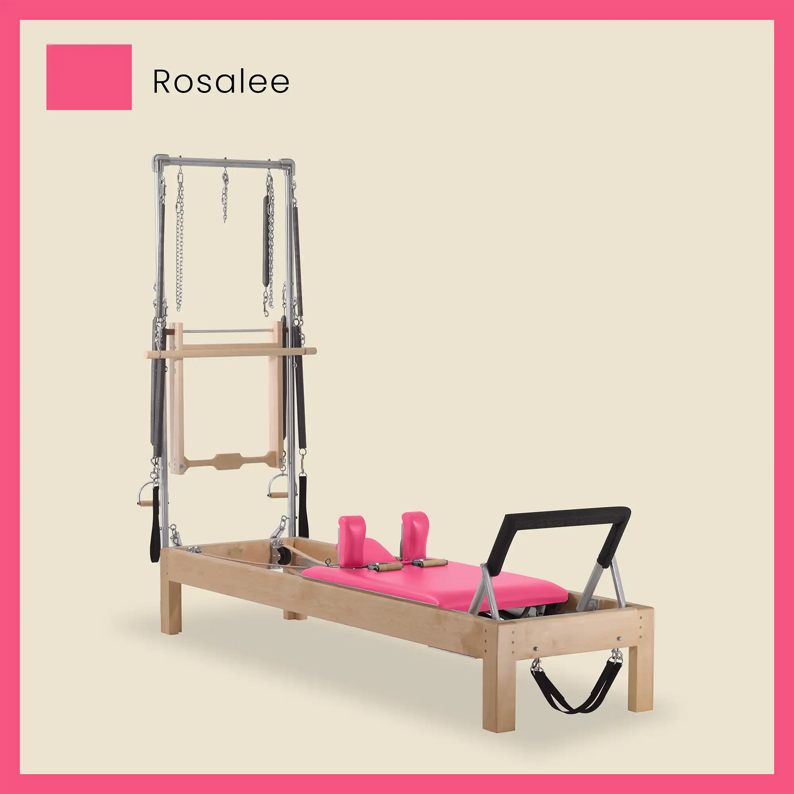 89" Instant Half Cadillac Conversion with Raised Full Bed Designer Wood Universal Pilates Reformer