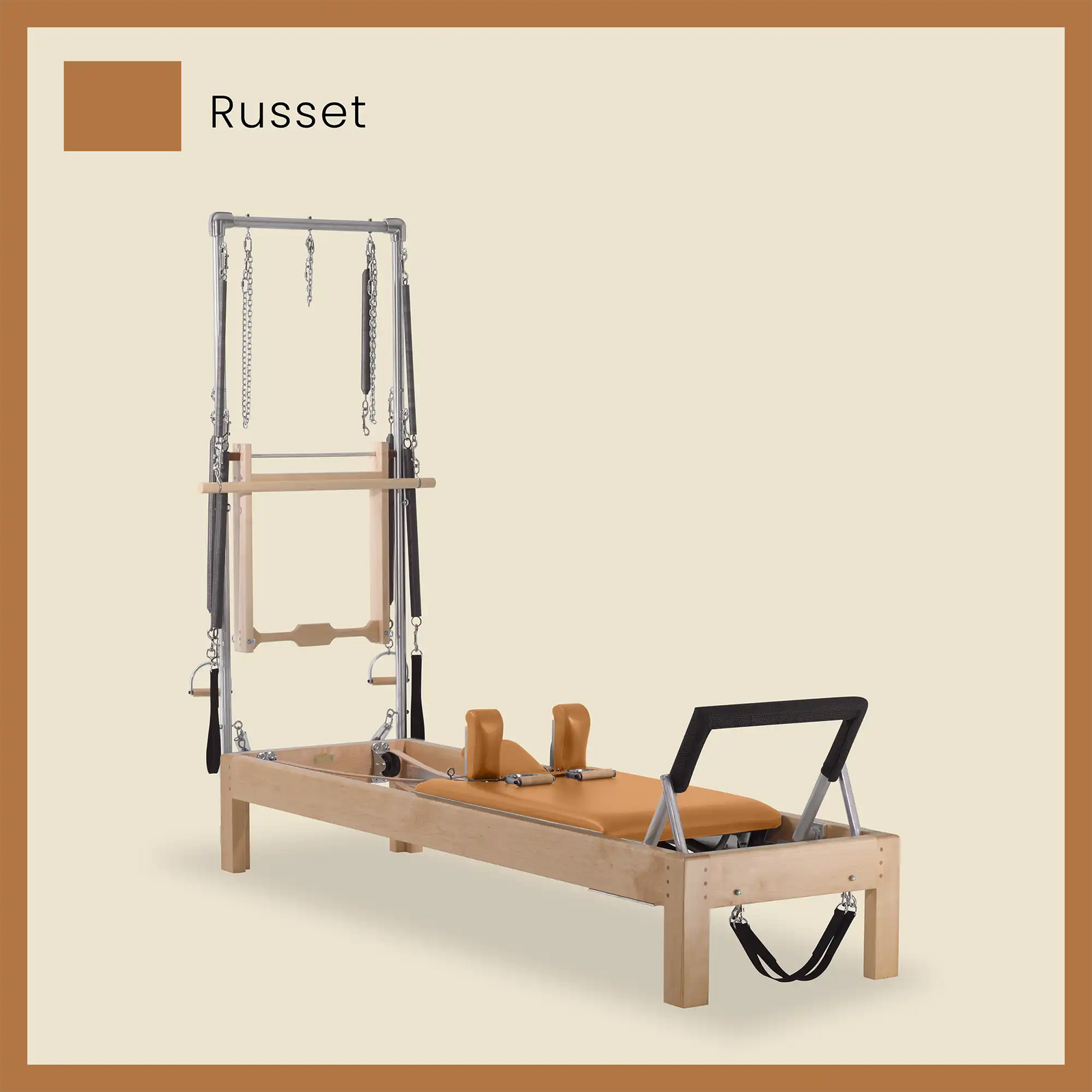 89" Instant Half Cadillac Conversion with Raised Full Bed Designer Wood Universal Pilates Reformer