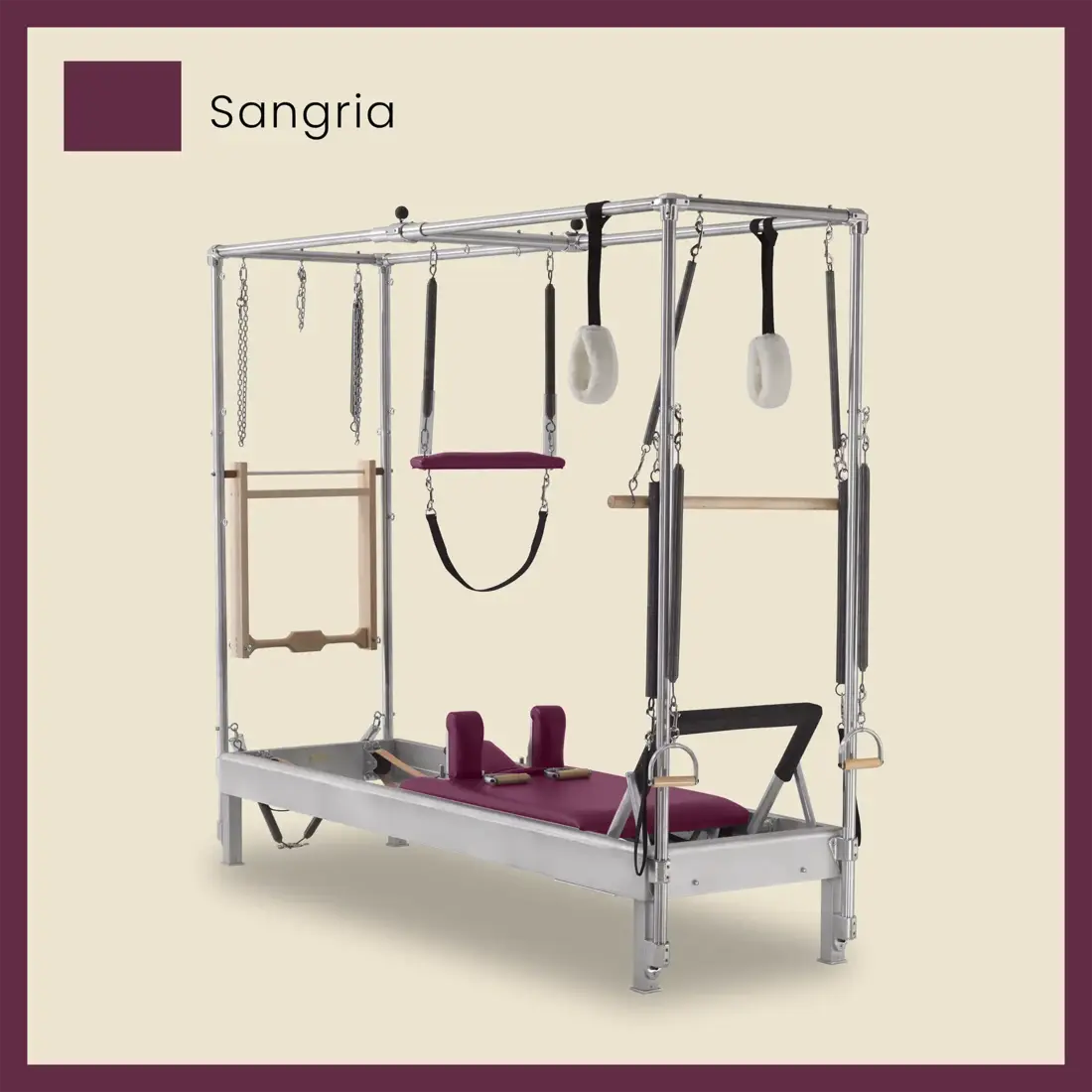 Pilates Reformer Cadillac Combo - Aluminum Reformer with Full Cadillac Conversion, Insert Bed