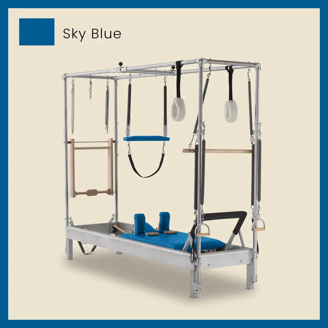 Pilates Reformer Cadillac Combo - Aluminum Reformer with Full Cadillac Conversion, Insert Bed