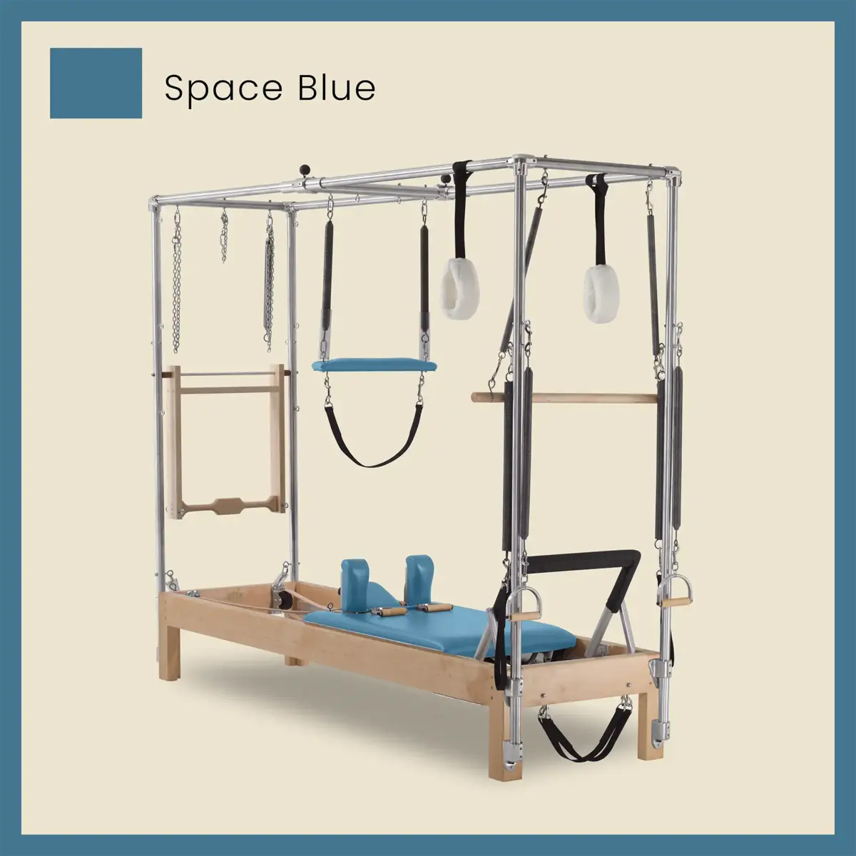 86" Instant Full Cadillac Conversion with Full Elevated Bed Designer Wood Universal Pilates Reformer