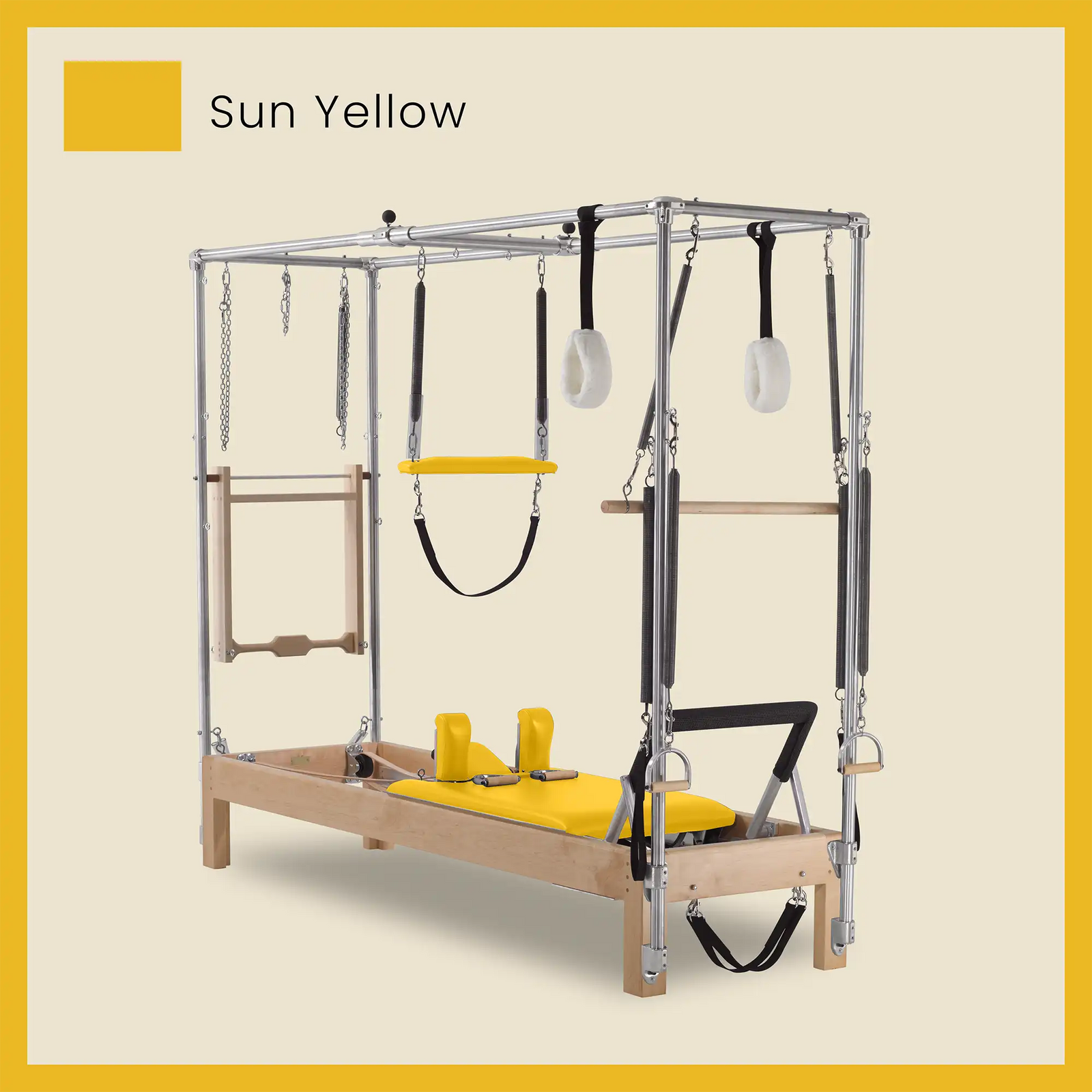 86" Instant Full Cadillac Conversion with Full Elevated Bed Designer Wood Universal Pilates Reformer