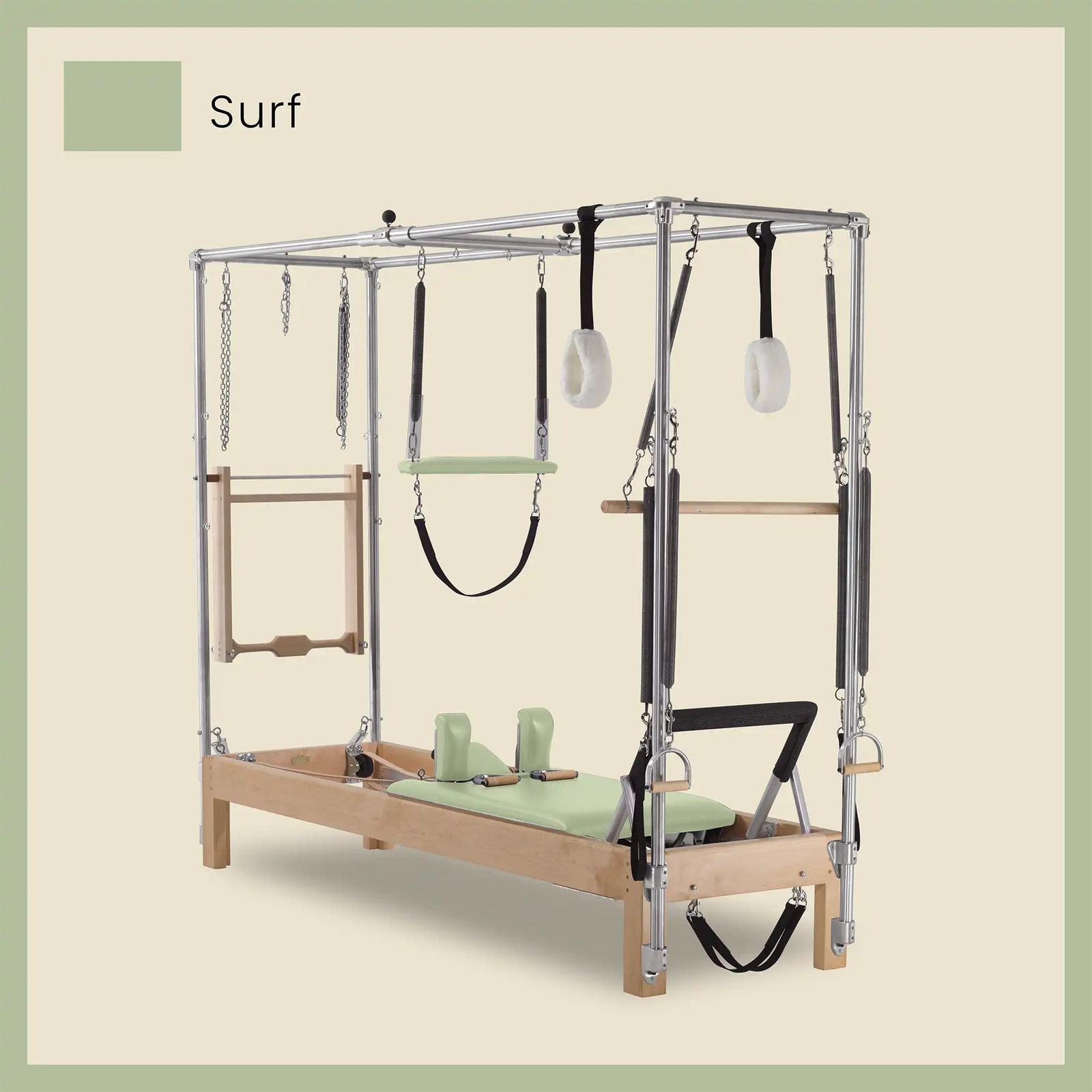 86" Instant Full Cadillac Conversion with Full Elevated Bed Designer Wood Universal Pilates Reformer