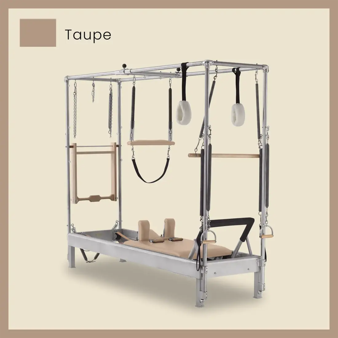 Pilates Reformer Cadillac Combo - Aluminum Reformer with Full Cadillac Conversion, Insert Bed