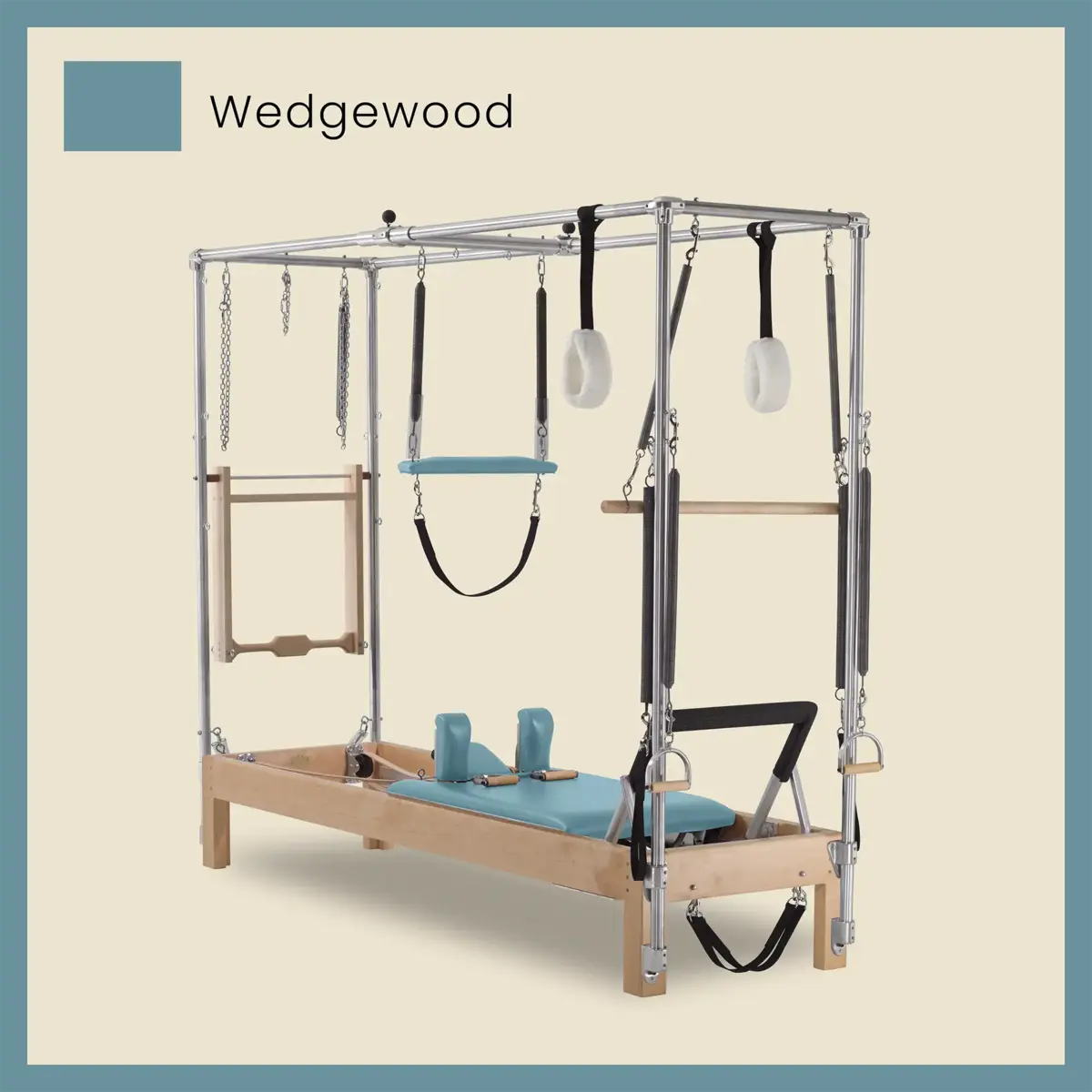 86" Instant Full Cadillac Conversion with Full Elevated Bed Designer Wood Universal Pilates Reformer