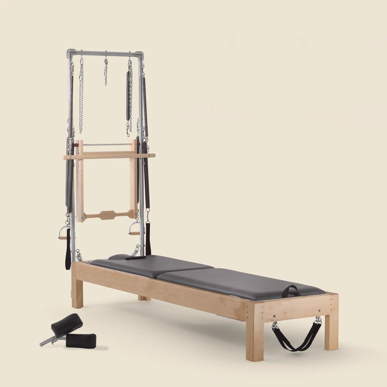 89" Instant Half Cadillac Conversion with Insert Bed Designer Wood Universal Pilates Reformer