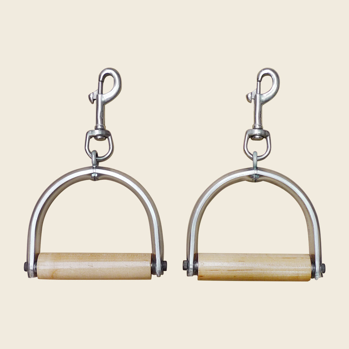 Aluminum and Wood Handles (Pair)