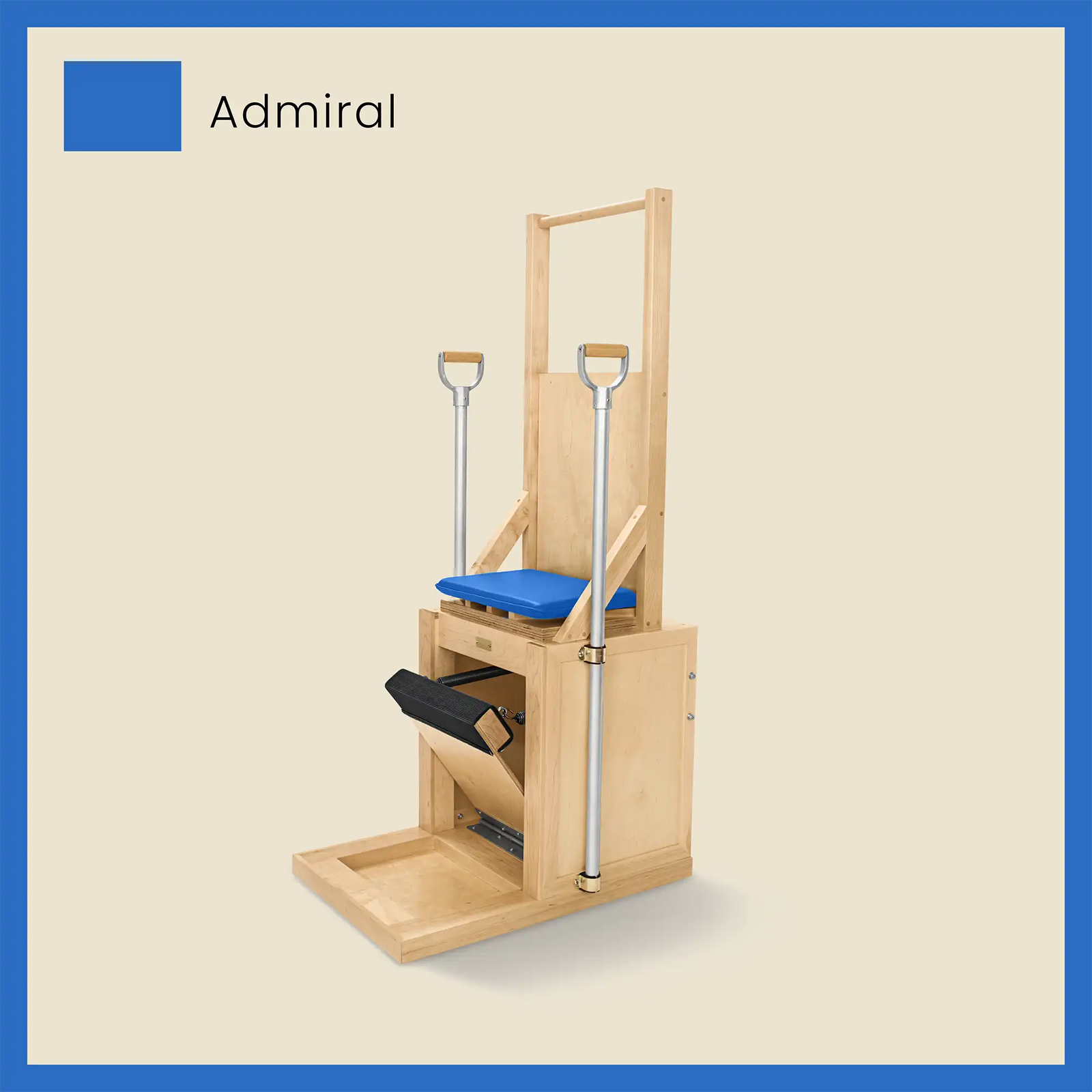 blue pilates high chair