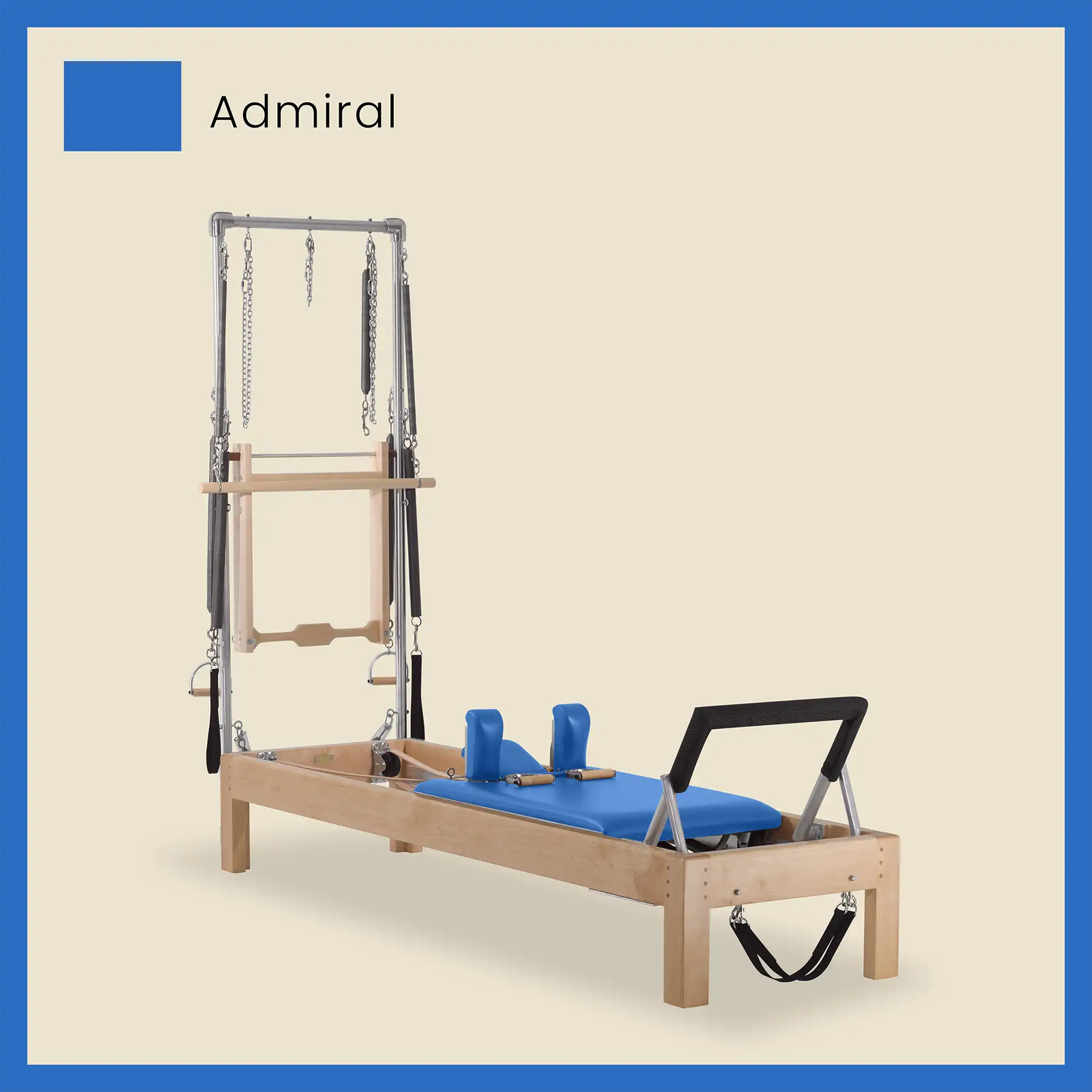 89" Instant Half Cadillac Conversion with Raised Full Bed Designer Wood Universal Pilates Reformer