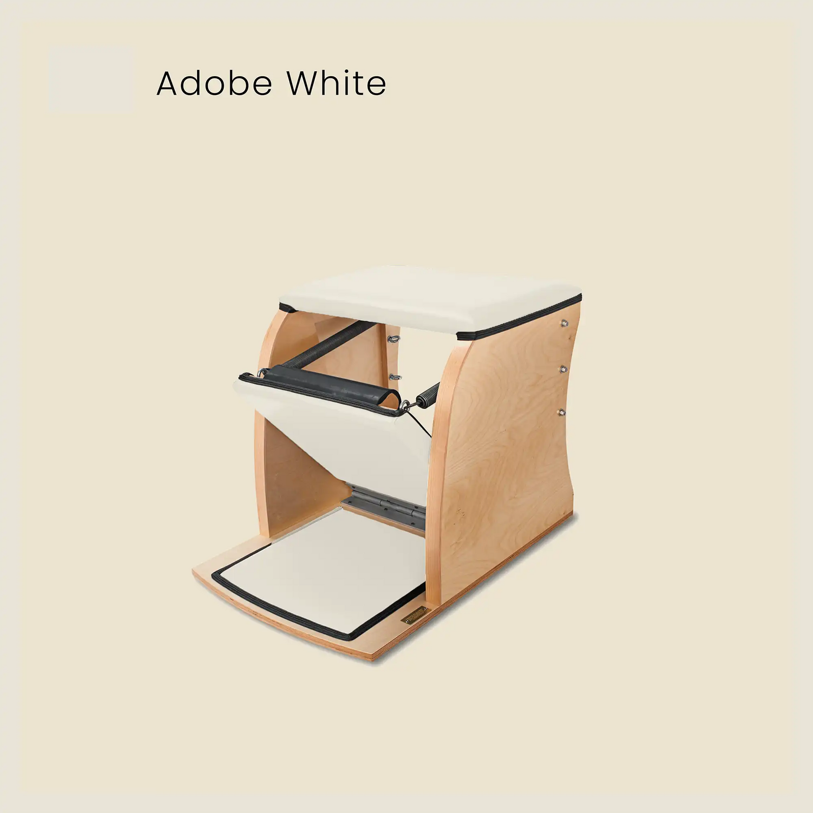 White Wunda chair in Adobe White finish with neutral tones and modern design.
