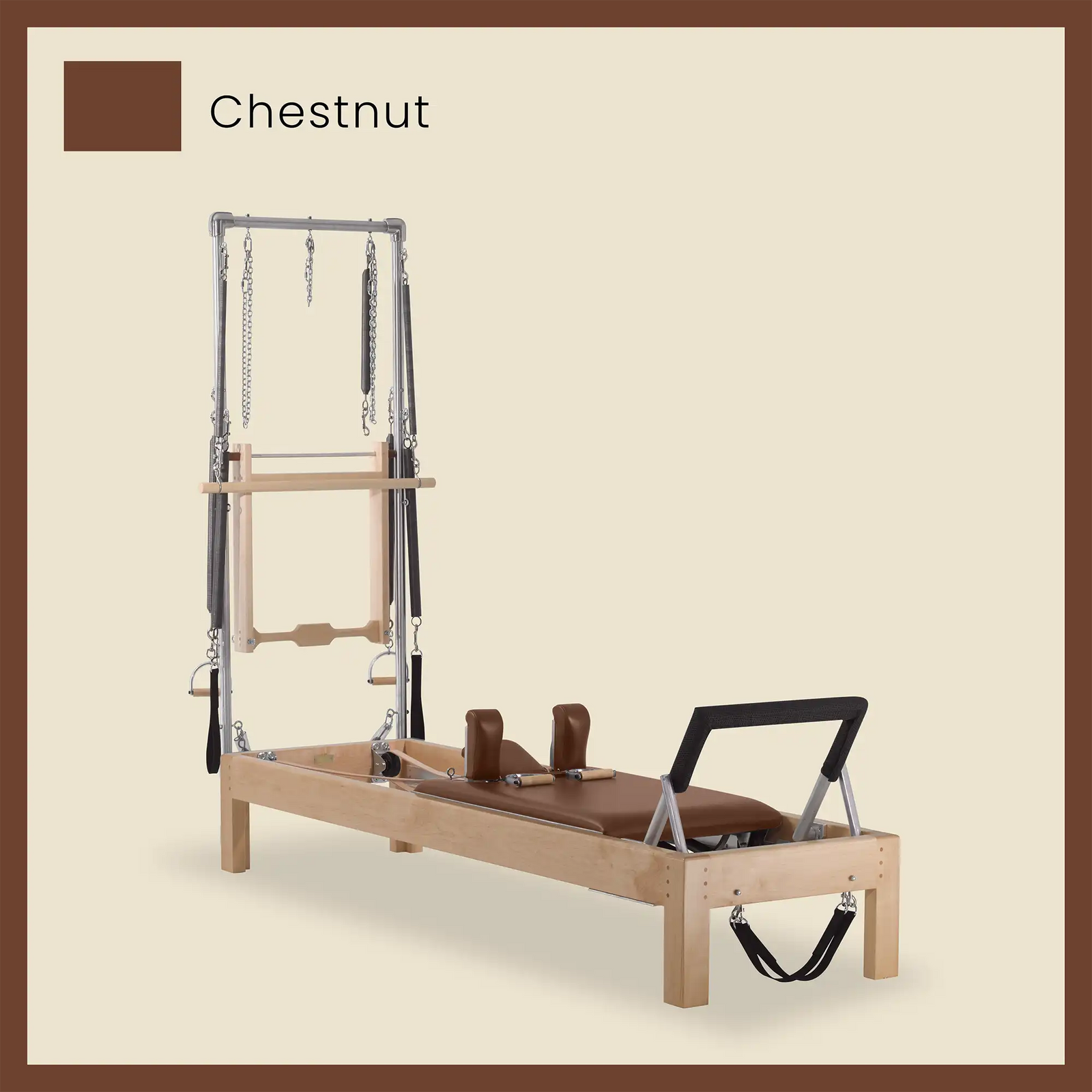 89" Instant Half Cadillac Conversion with Raised Full Bed Designer Wood Universal Pilates Reformer