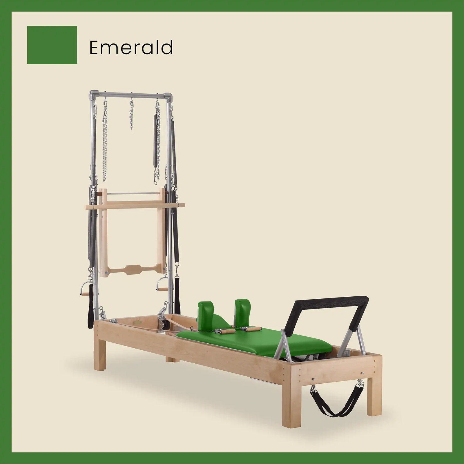 89" Instant Half Cadillac Conversion with Raised Full Bed Designer Wood Universal Pilates Reformer