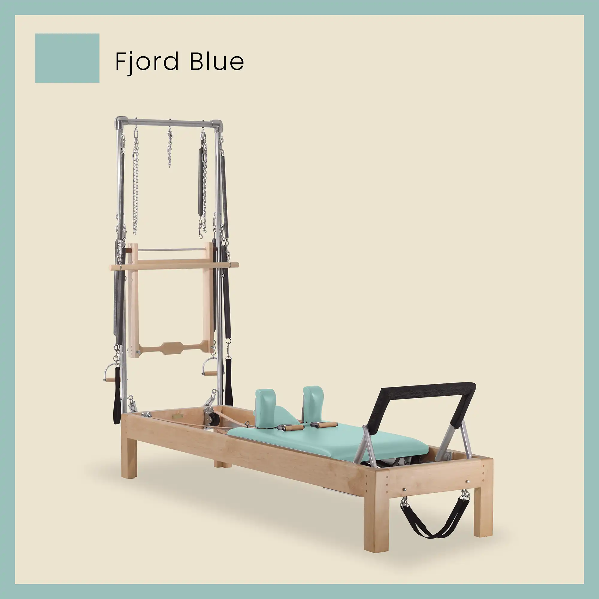 86" Instant Half Cadillac Conversion with Raised Full Bed Designer Wood Universal Pilates Reformer
