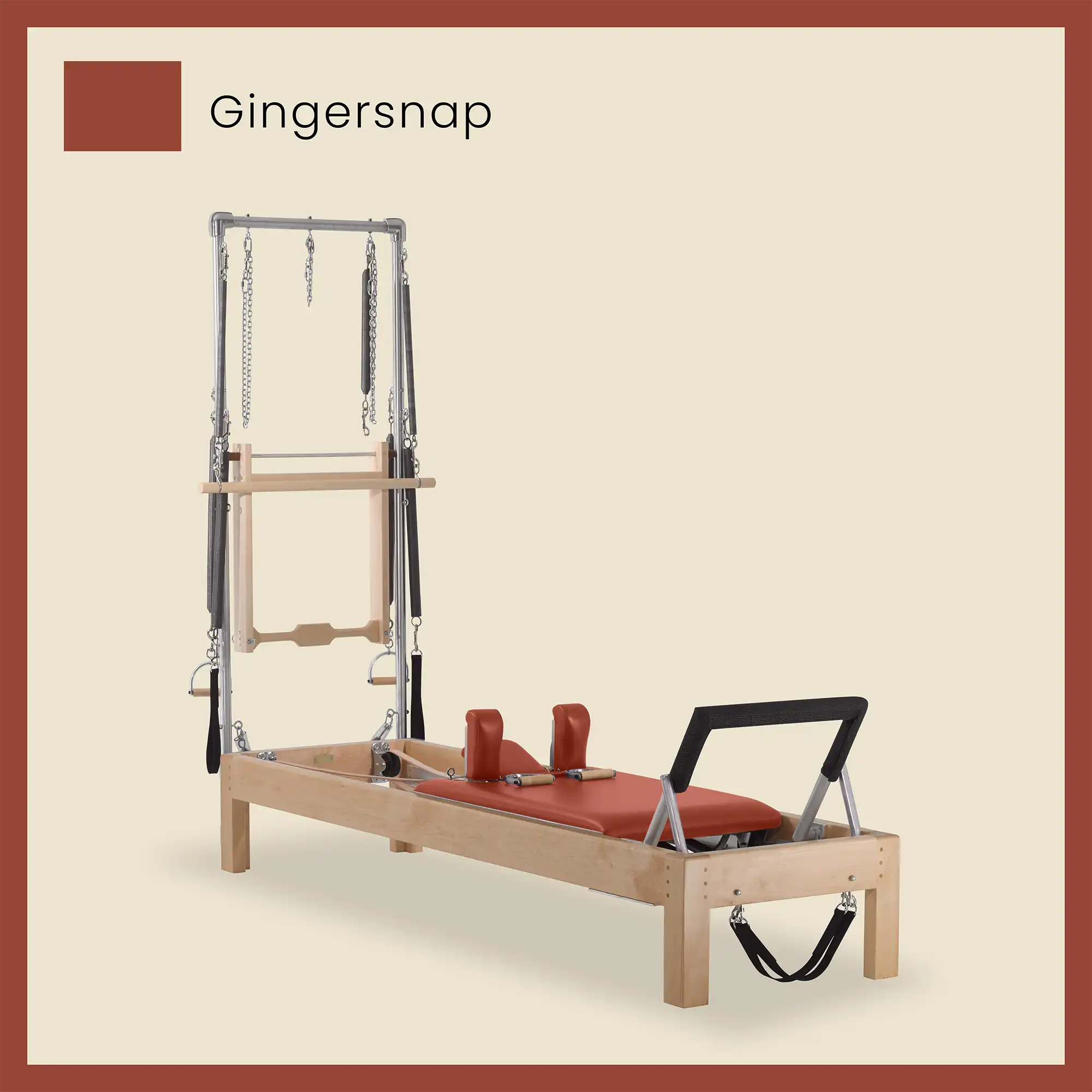 86" Instant Half Cadillac Conversion with Raised Full Bed Designer Wood Universal Pilates Reformer