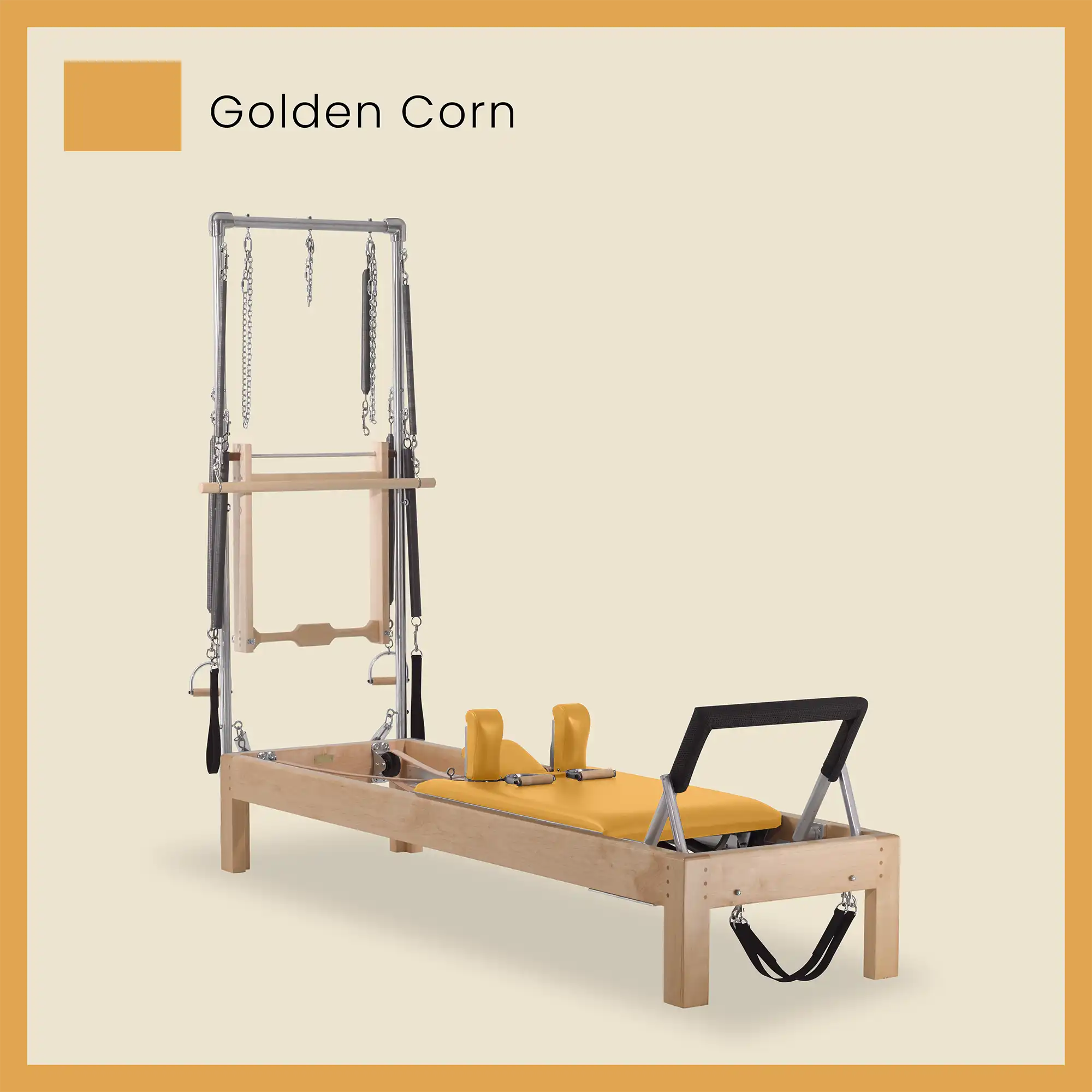 86" Instant Half Cadillac Conversion with Raised Full Bed Designer Wood Universal Pilates Reformer