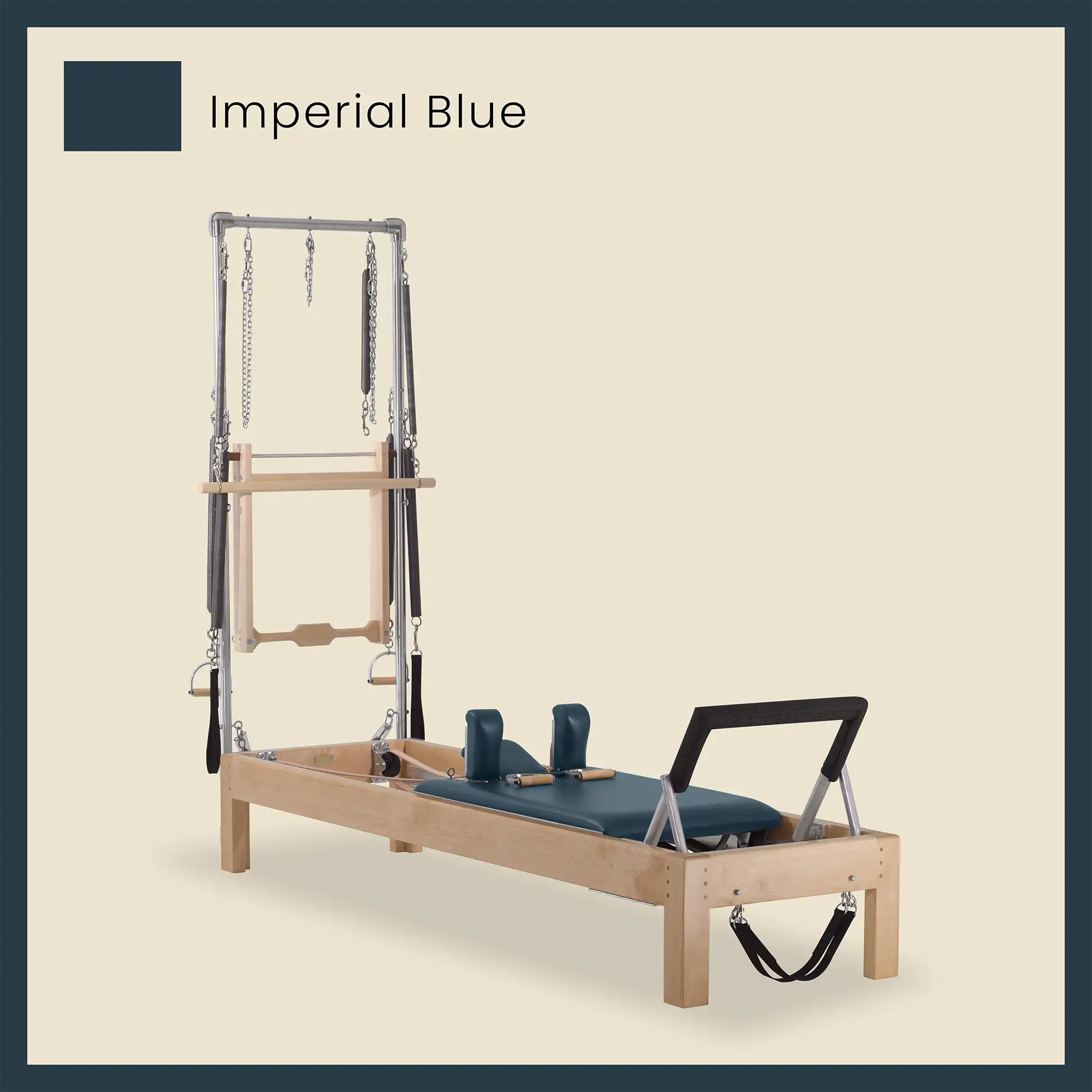 86" Instant Half Cadillac Conversion with Raised Full Bed Designer Wood Universal Pilates Reformer