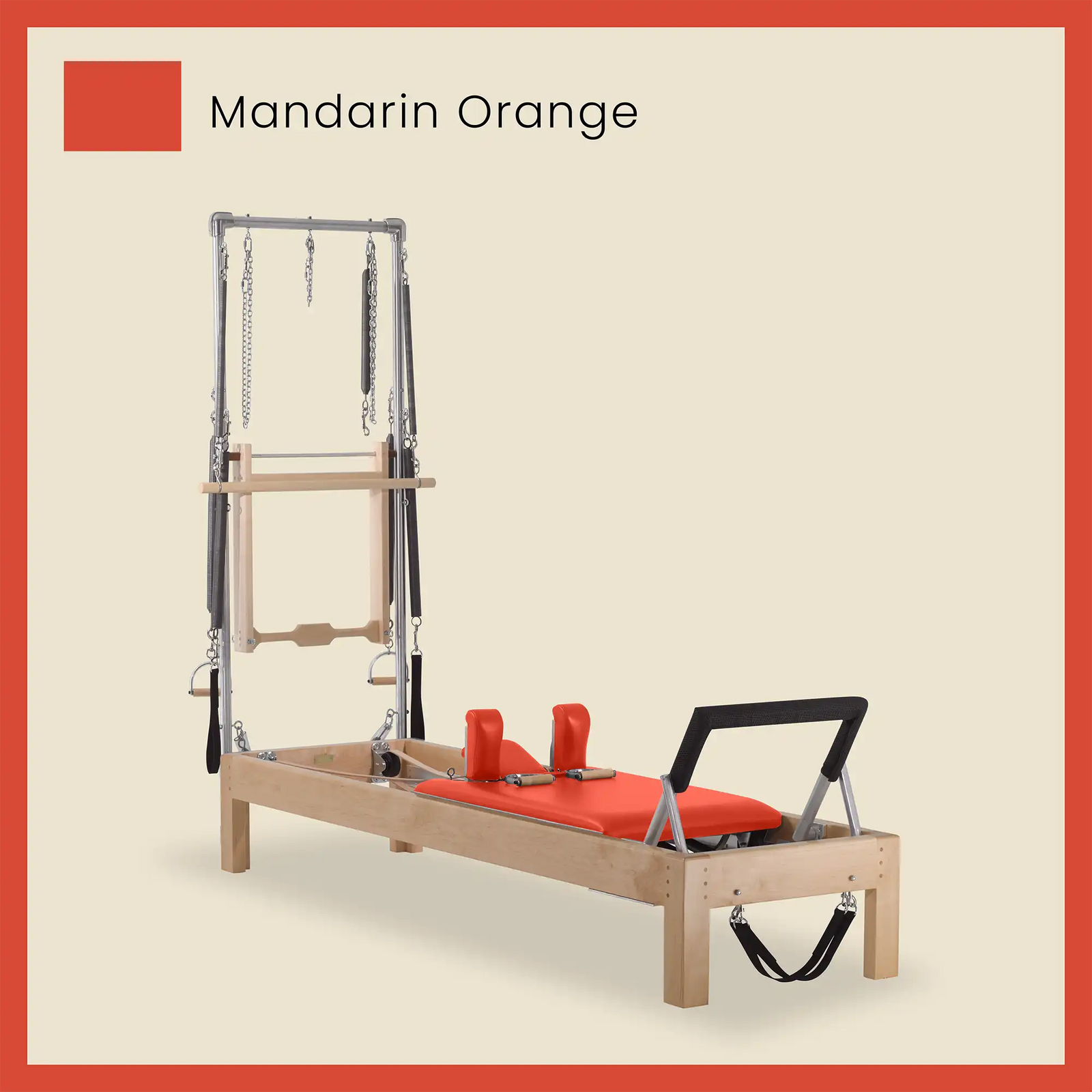 89" Instant Half Cadillac Conversion with Raised Full Bed Designer Wood Universal Pilates Reformer