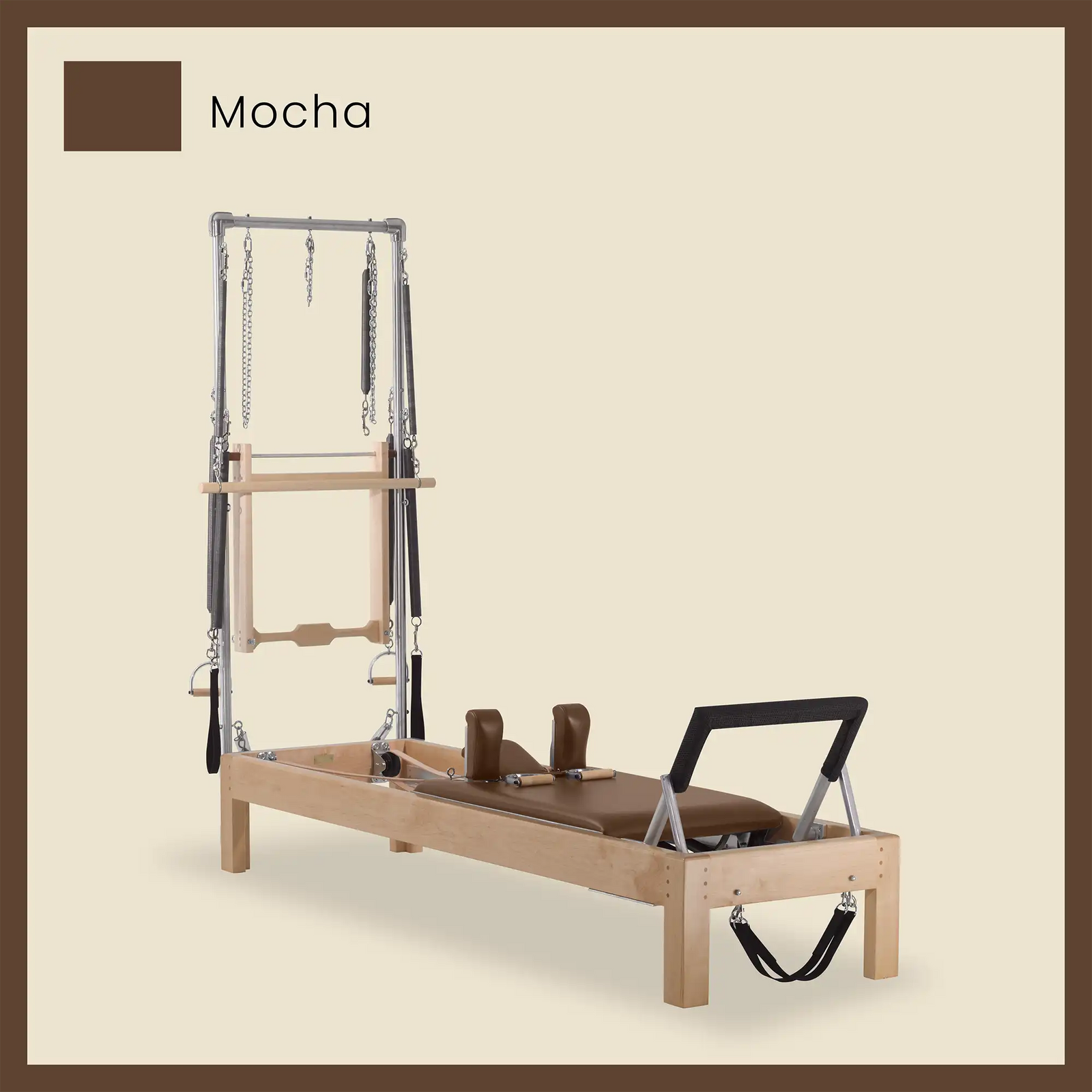 89" Instant Half Cadillac Conversion with Raised Full Bed Designer Wood Universal Pilates Reformer