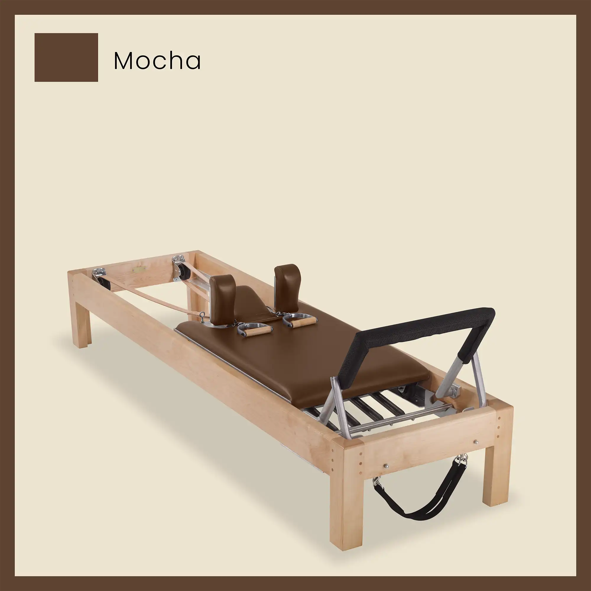 86" Designer Reformer Pilates Equipment In Maple Wood