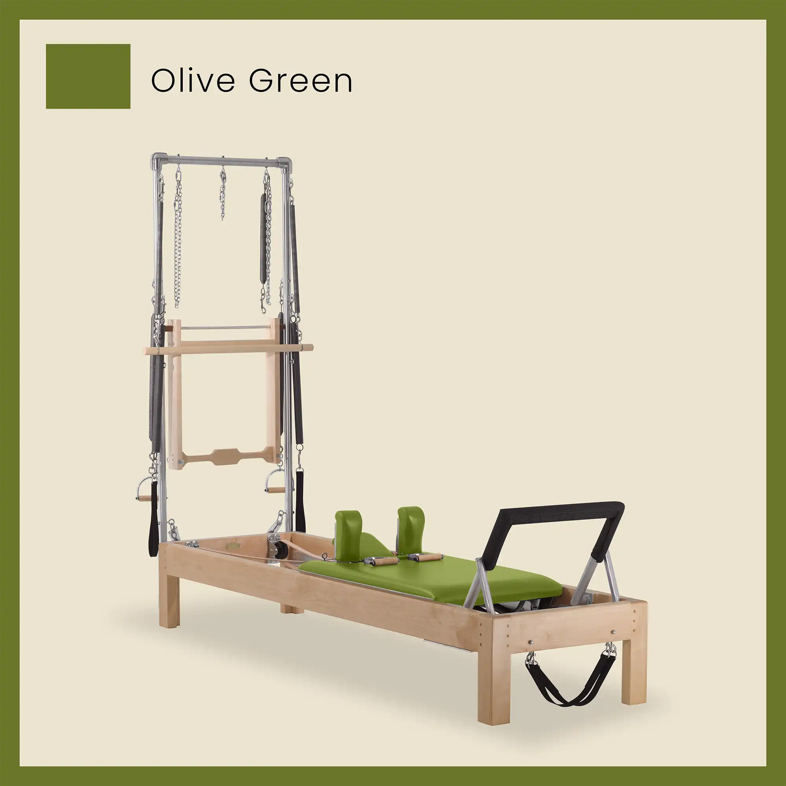 89" Instant Half Cadillac Conversion with Raised Full Bed Designer Wood Universal Pilates Reformer