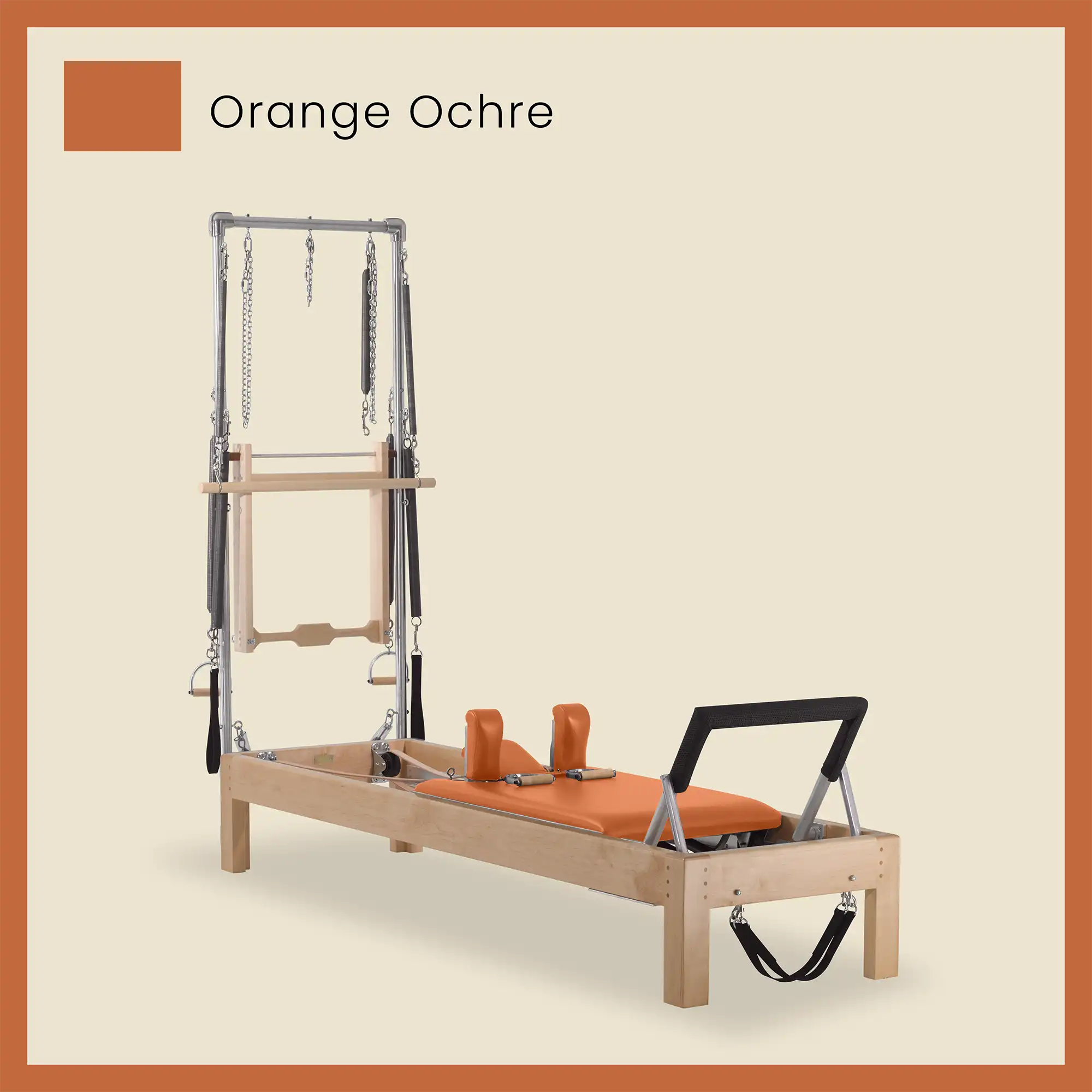 86" Instant Half Cadillac Conversion with Raised Full Bed Designer Wood Universal Pilates Reformer