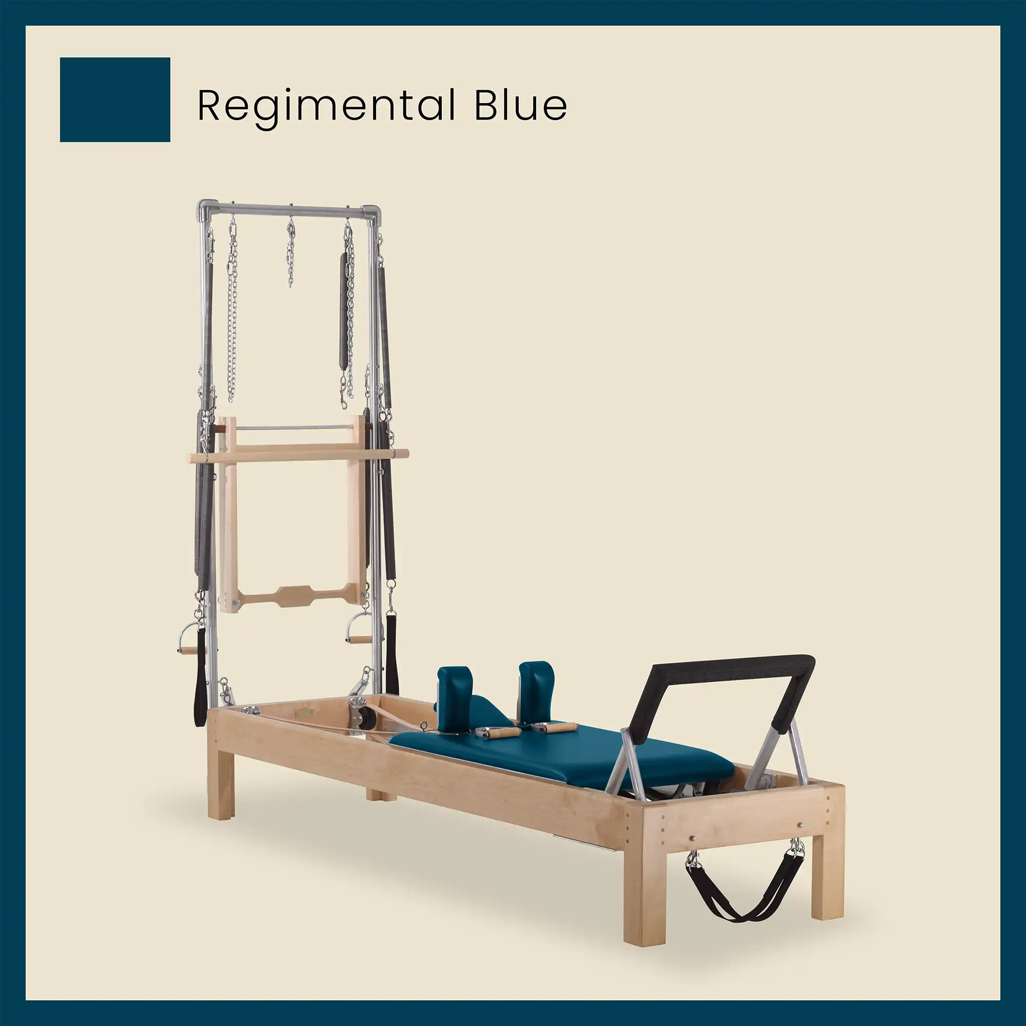 86" Instant Half Cadillac Conversion with Raised Full Bed Designer Wood Universal Pilates Reformer