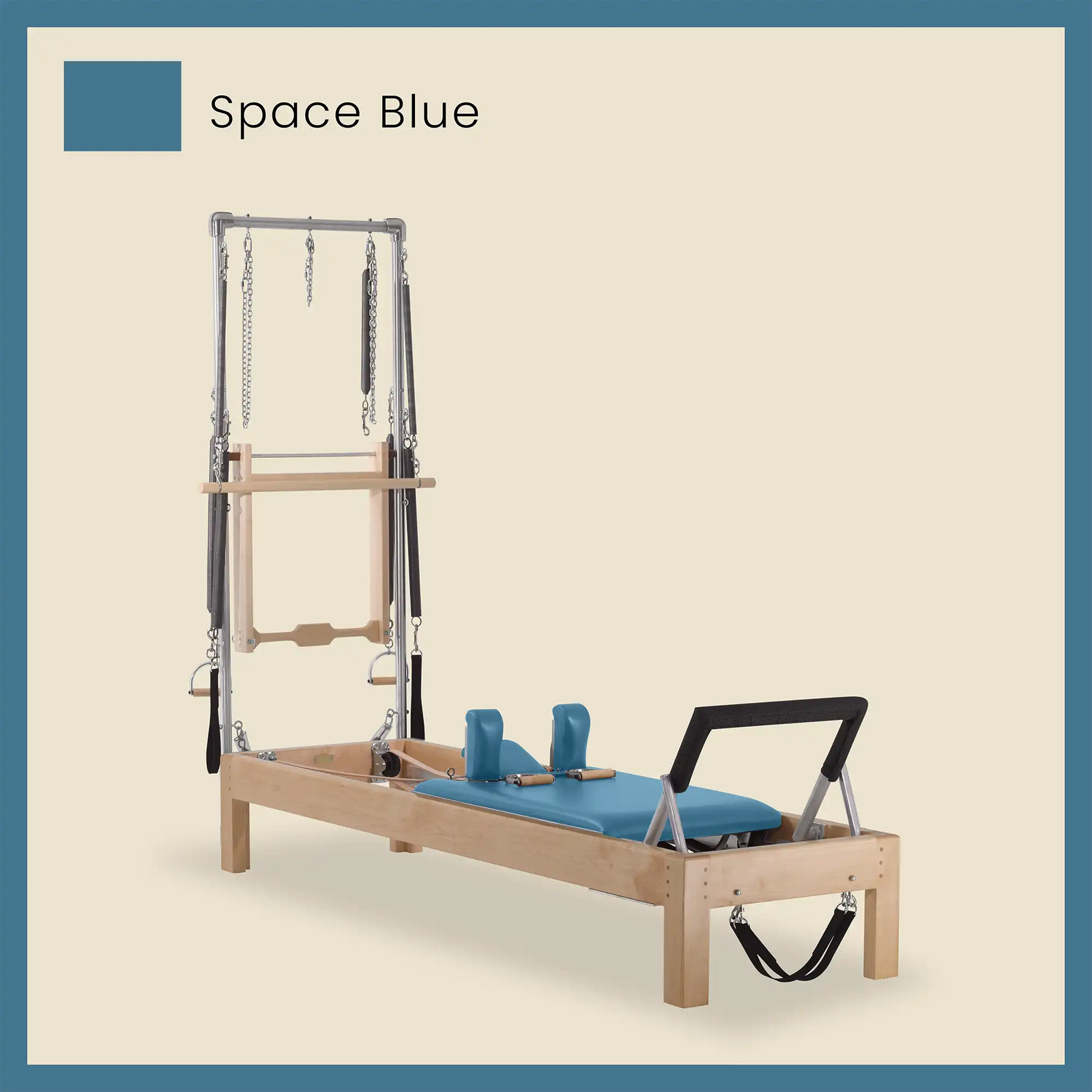 89" Instant Half Cadillac Conversion with Raised Full Bed Designer Wood Universal Pilates Reformer