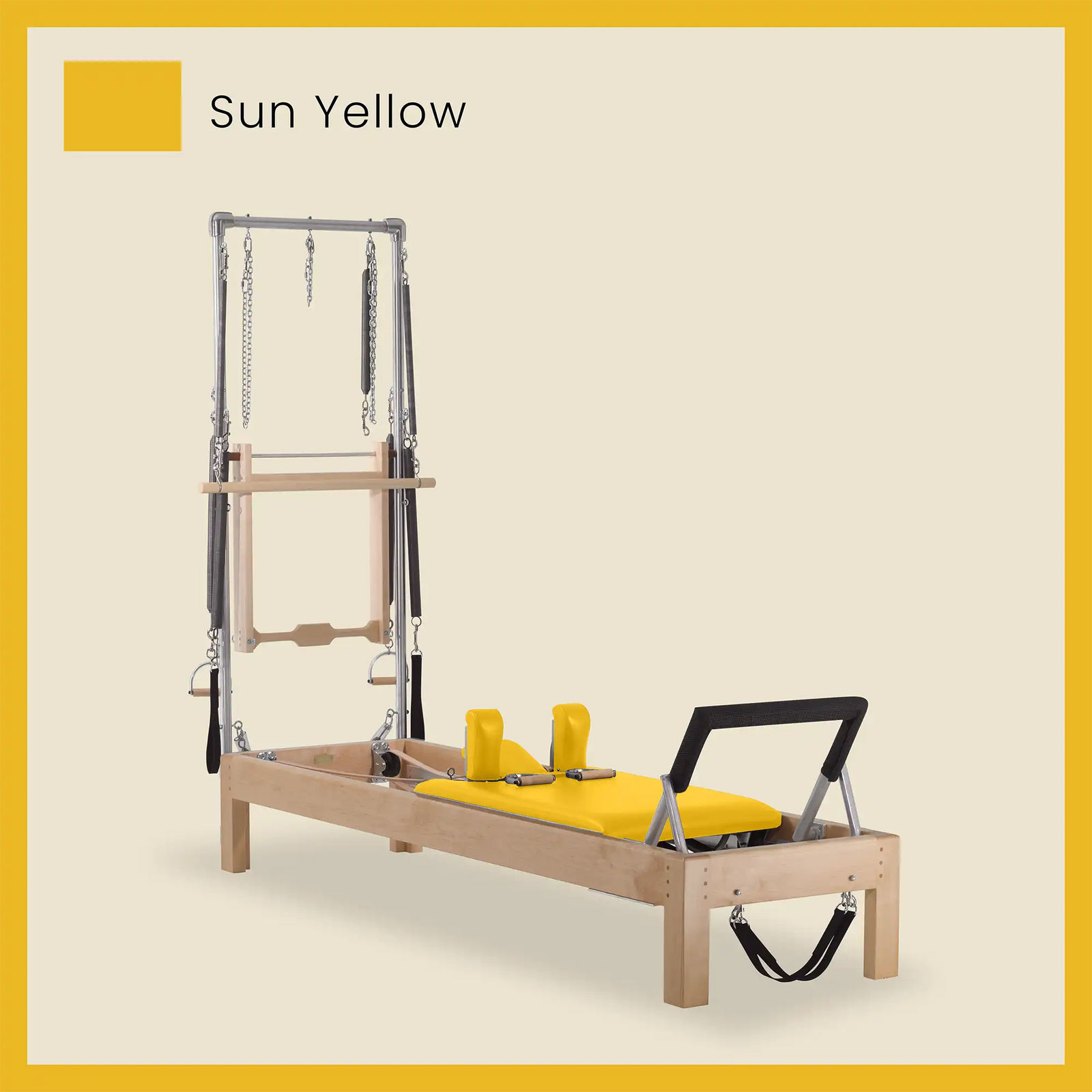 89" Instant Half Cadillac Conversion with Raised Full Bed Designer Wood Universal Pilates Reformer